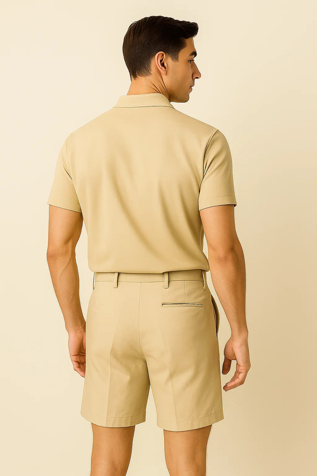 Casual Men’s All Season Polo – Cream