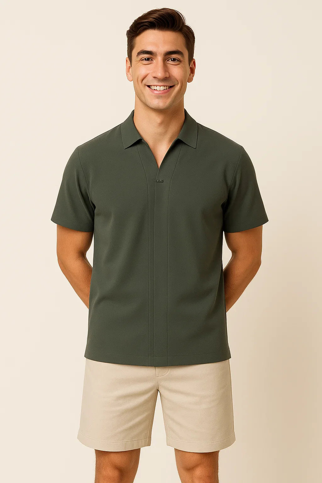 Casual Men’s All Season Polo – Dark Green
