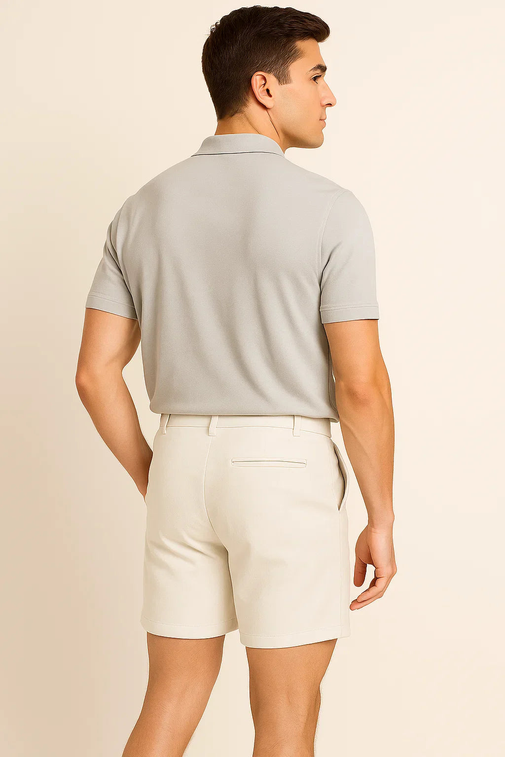 Smart-Casual Men’s Polo Shirt – Light Gray