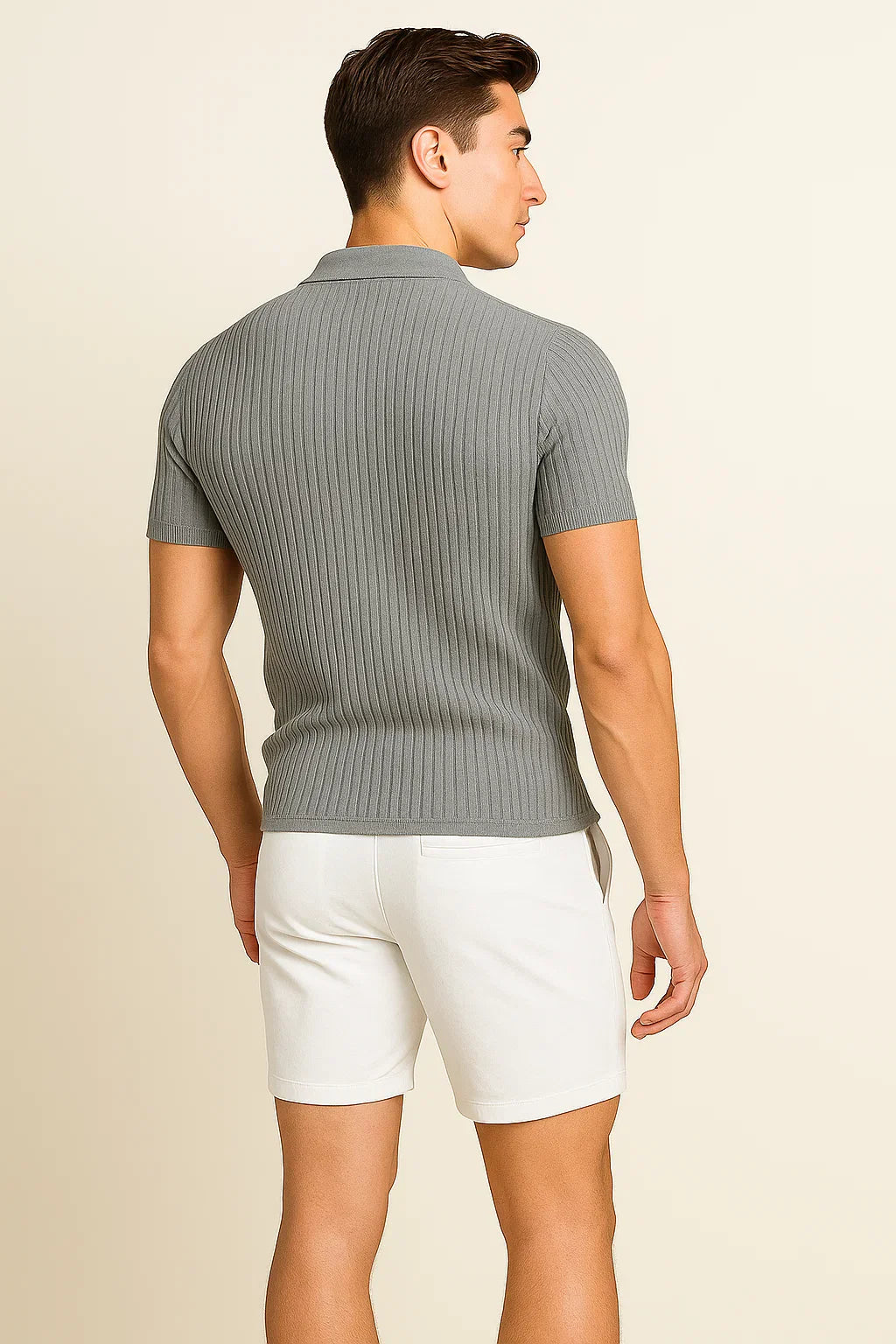 Classic All Season Men's Body Fit Polo – Gray