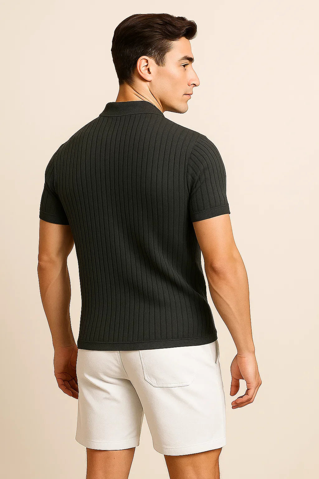 Classic All Season Men's Body Fit Polo – Dark Gray