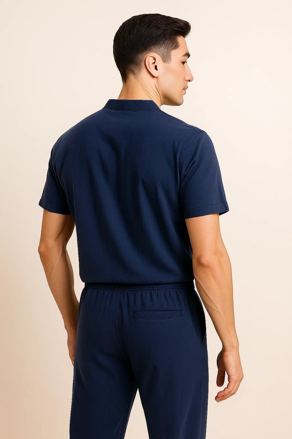 Modern Men's Casual Outfit Set - Blue