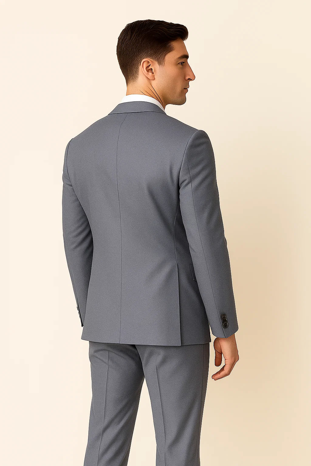 Classic Men's Slim Fit Suit – Gray