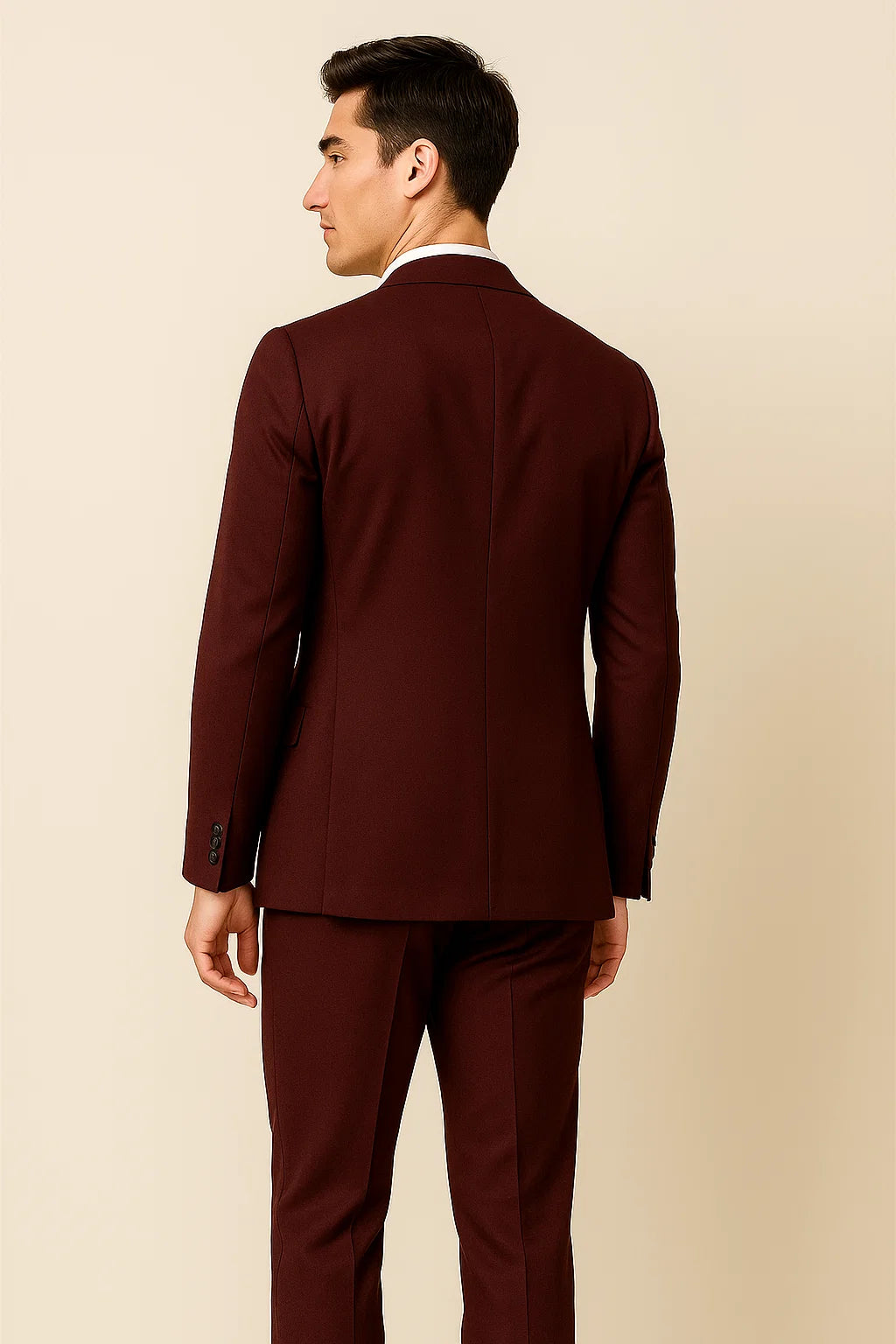 Classic Men's Slim Fit Suit – Red