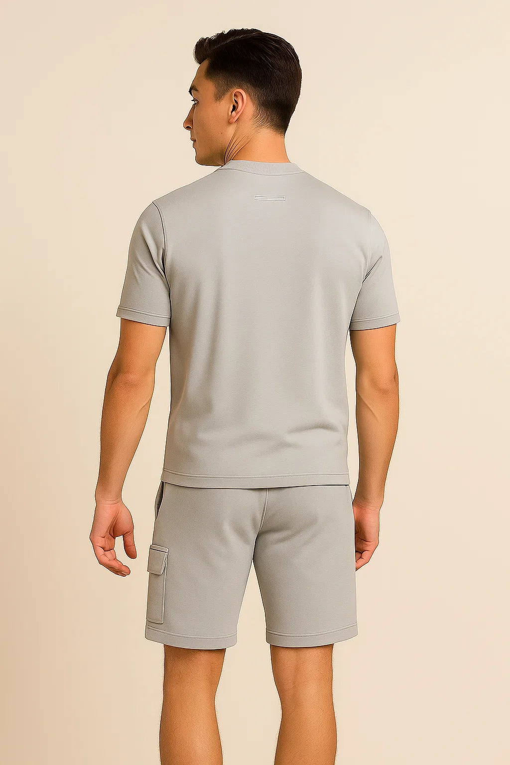 Trendy Men's Casual Set – Gray