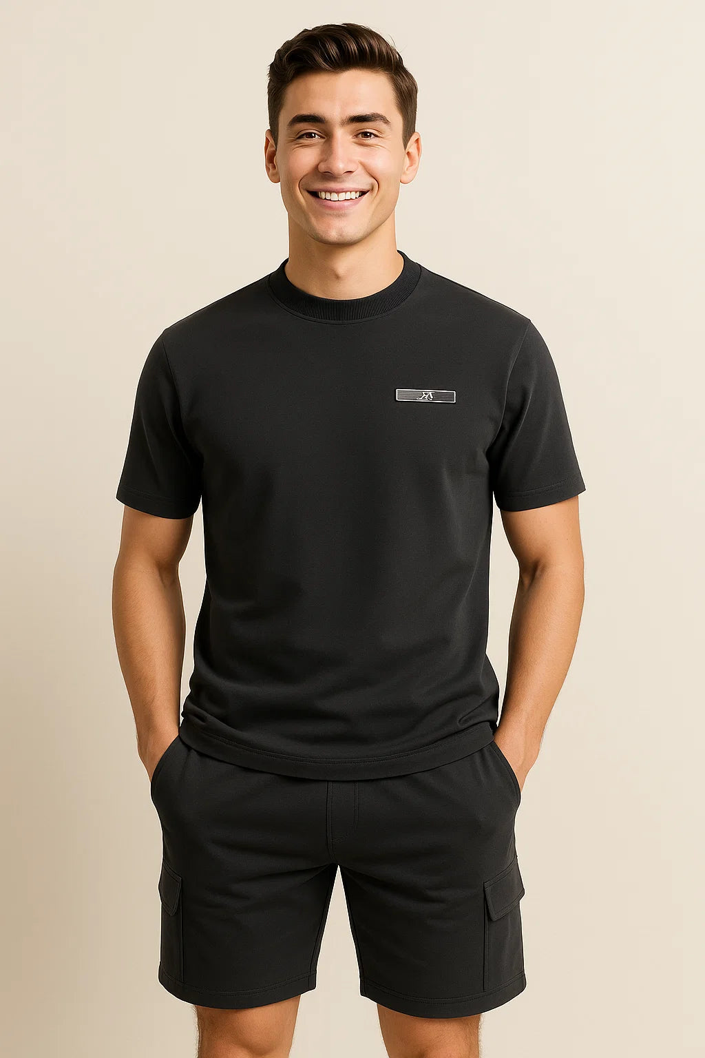 Trendy Men's Casual Set – Black