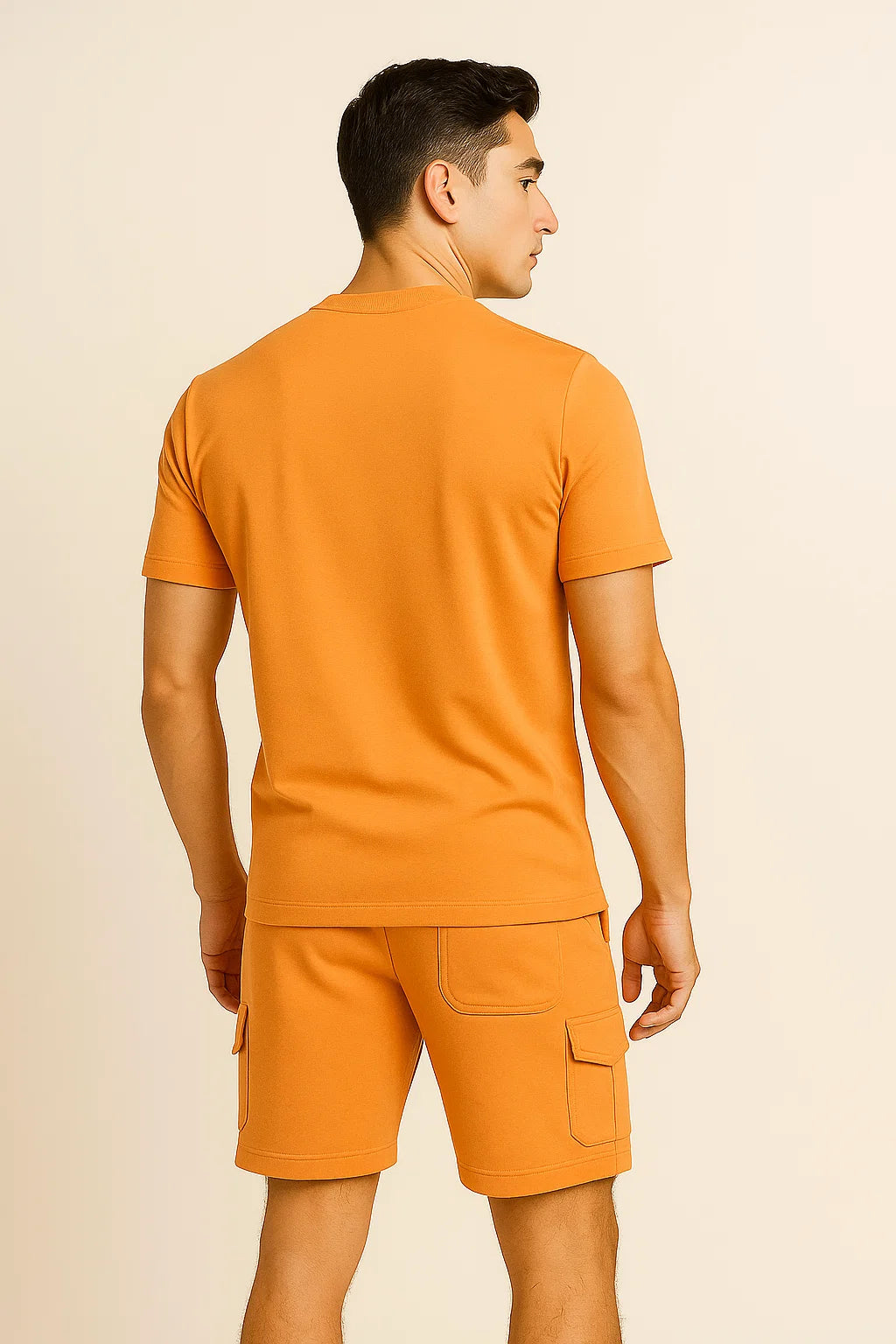 Trendy Men's Casual Set – Orange