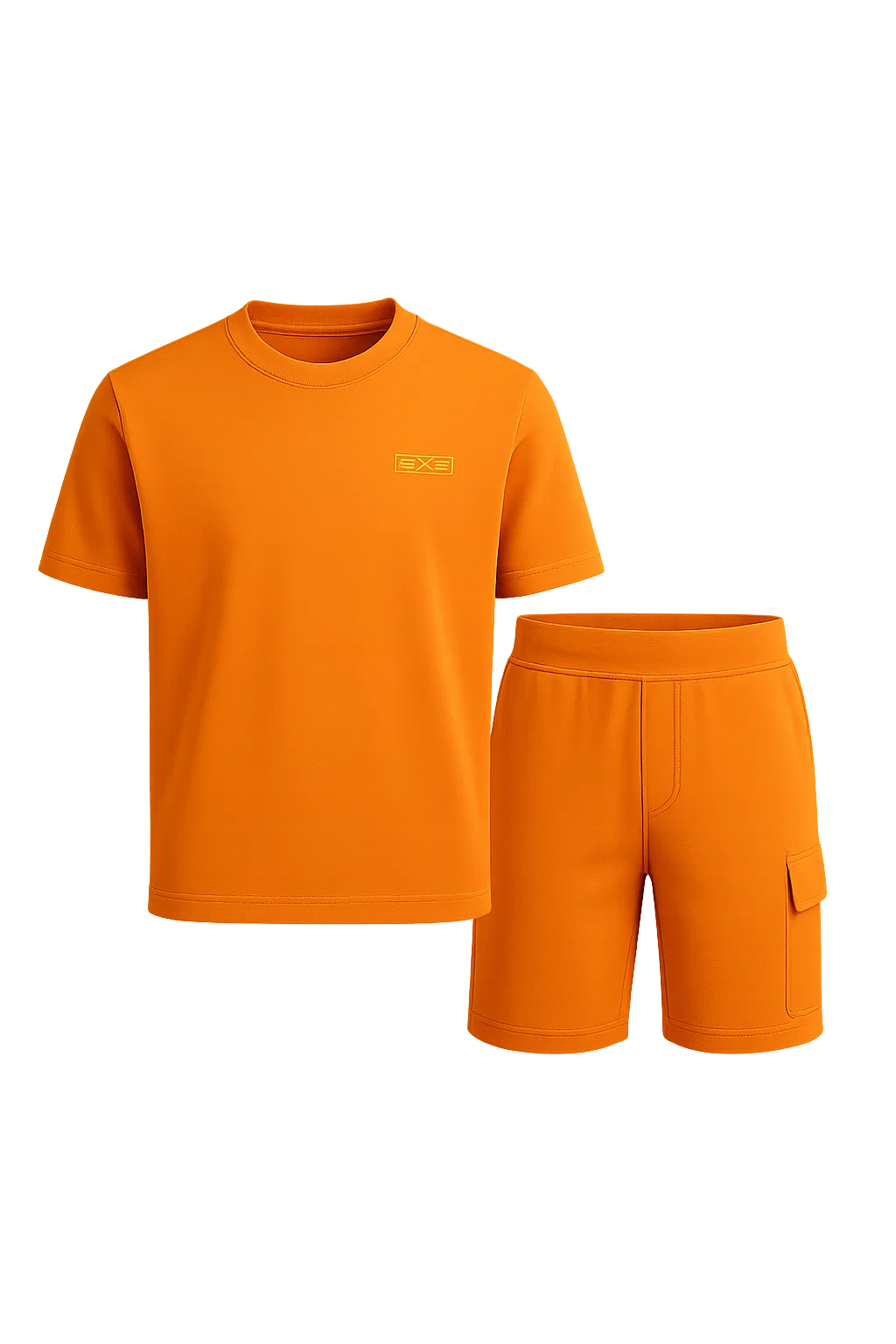 Trendy Men's Casual Set – Orange