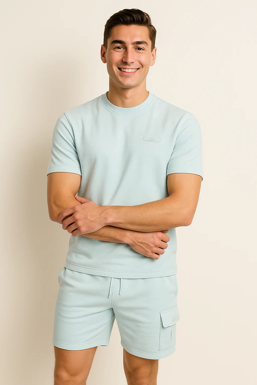 Trendy Men's Casual Set – Turquoise