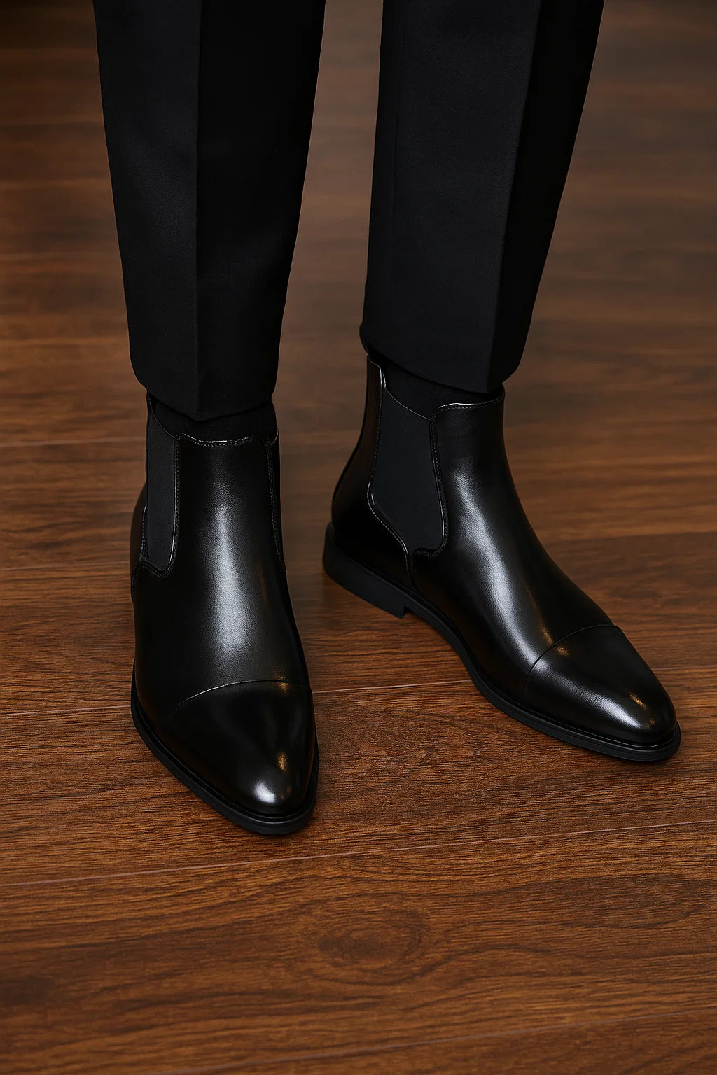 Men’s Leather Chelsea Boots Black