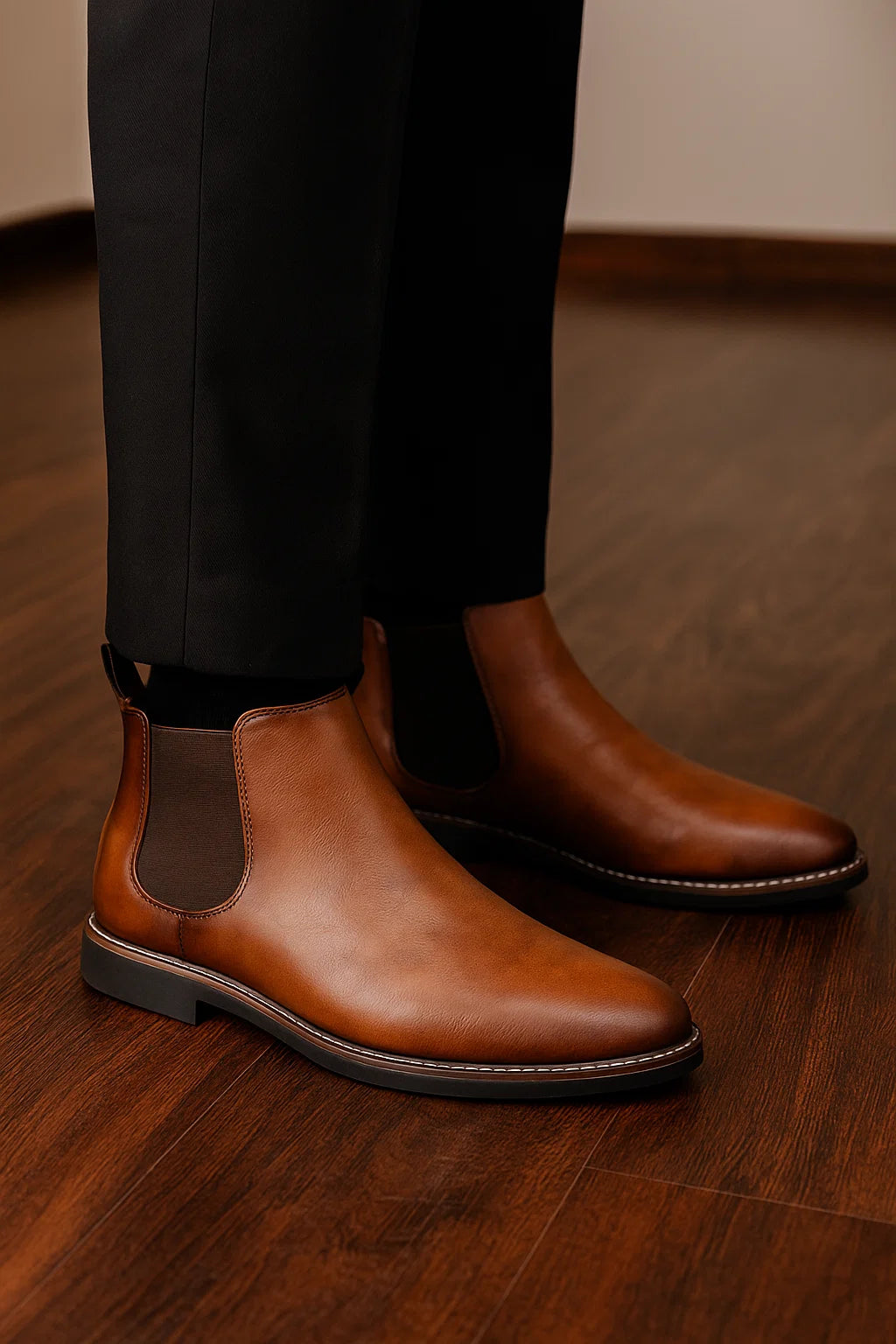 Modern Style Unisex Chelsea Boots – Brown
