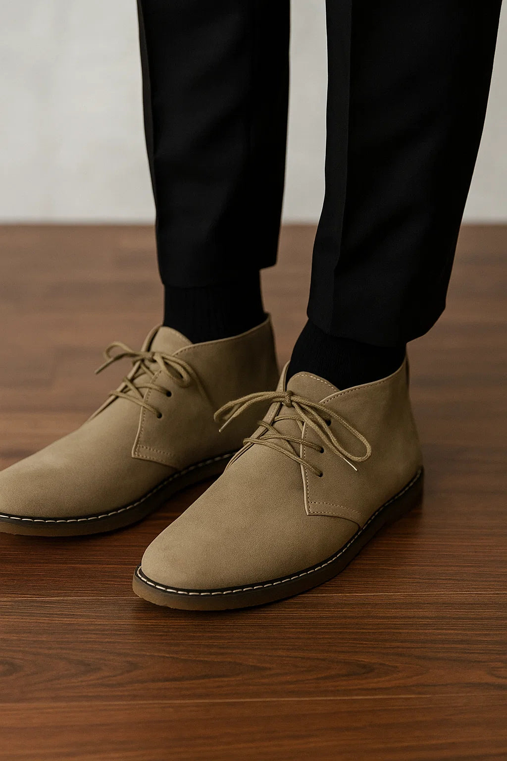 Classic Men’s Desert Boots – Suede Khaki