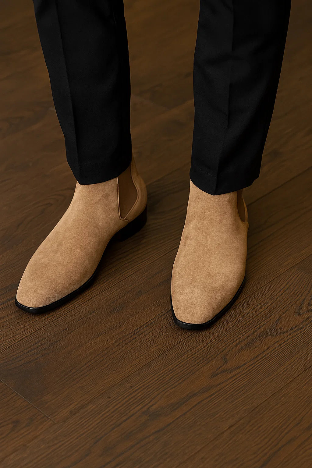 Classic Men’s Chelsea Boots - Beige