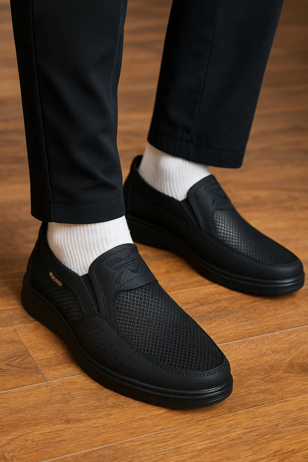 Casual Men’s Slip-on Loafers – Black