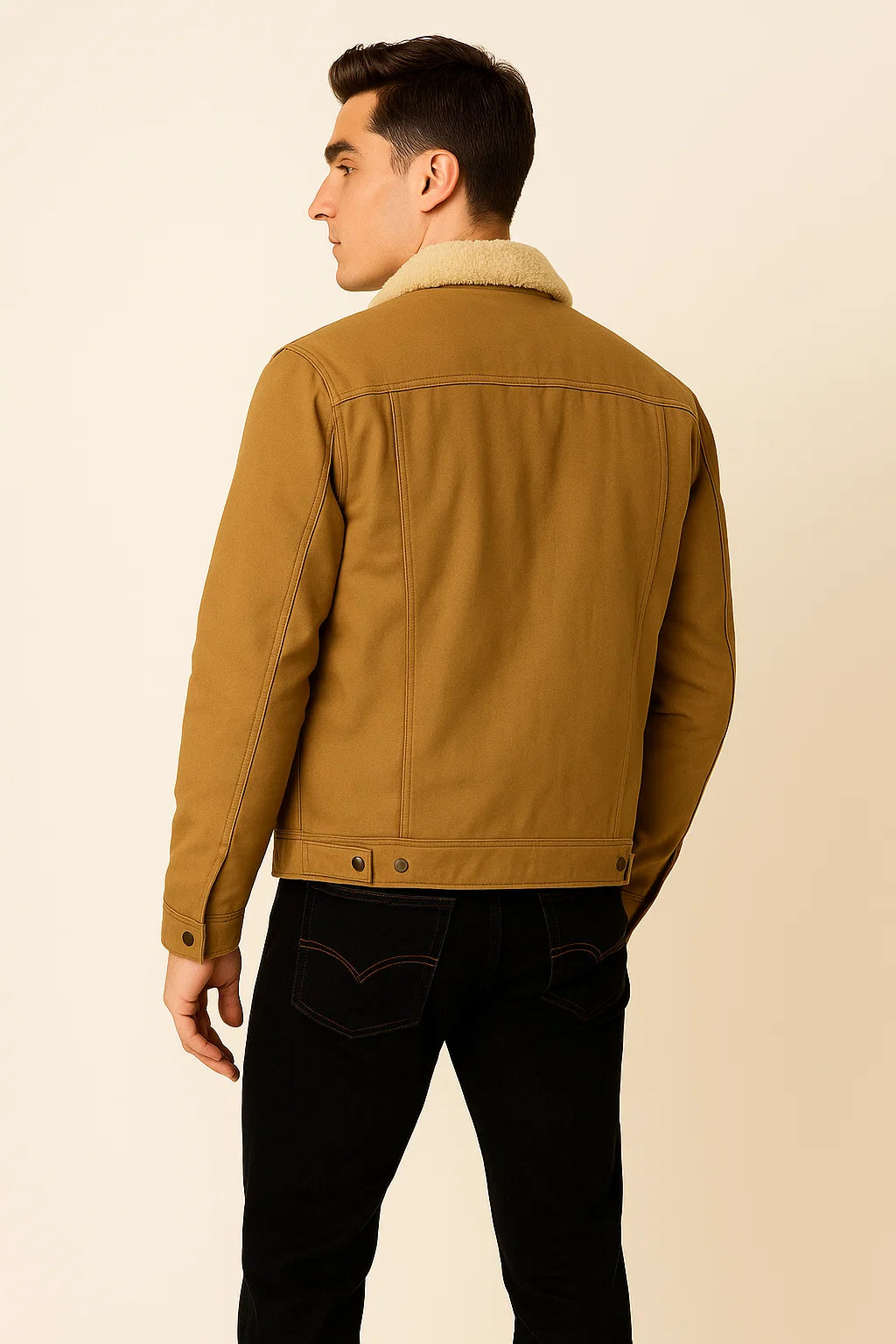 Men's Trendy Winter and Fall Bomber Jacket - Khaki