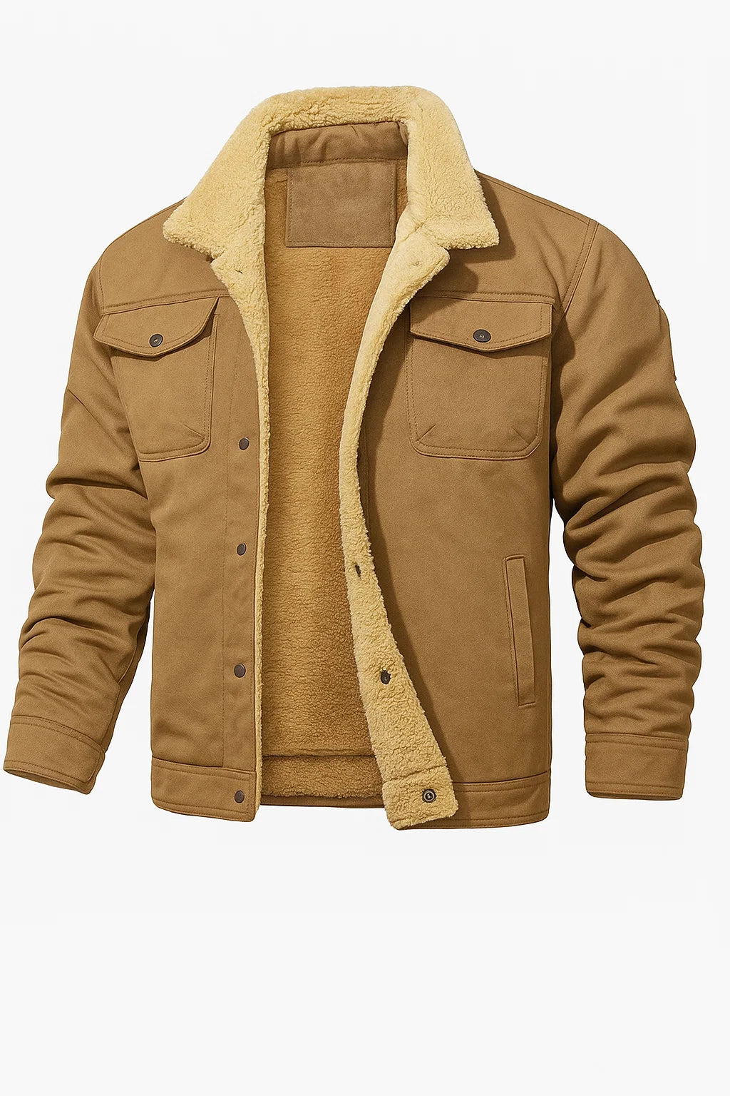 Men's Trendy Winter and Fall Bomber Jacket - Khaki