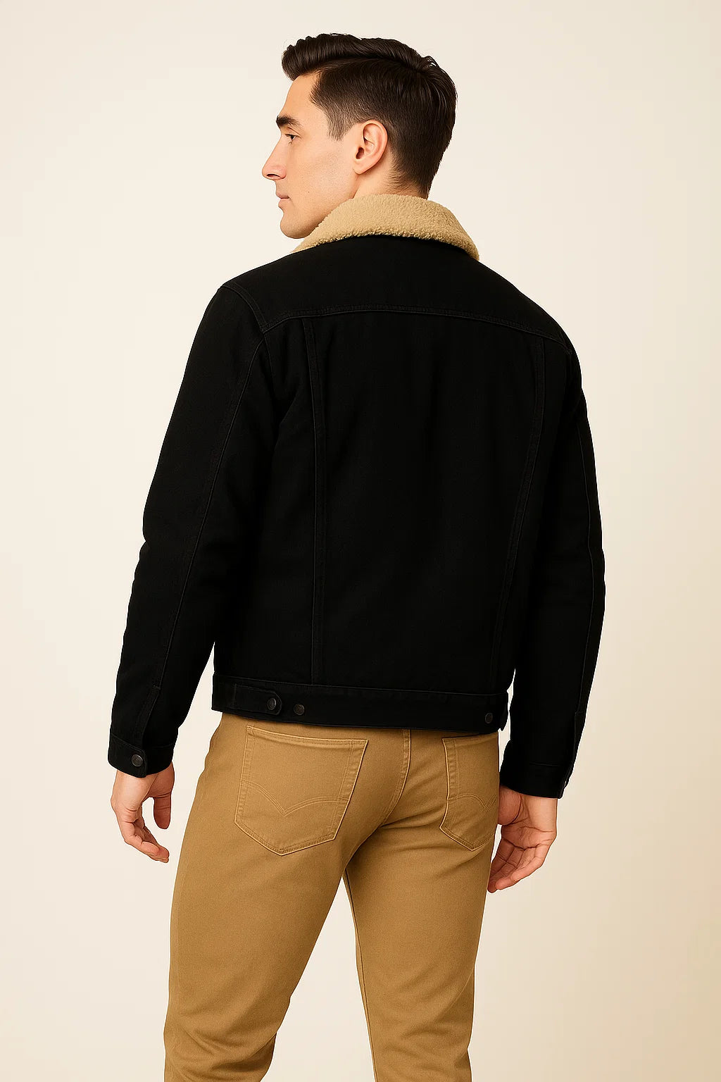 Men's Trendy Winter and Fall Bomber Jacket - Black