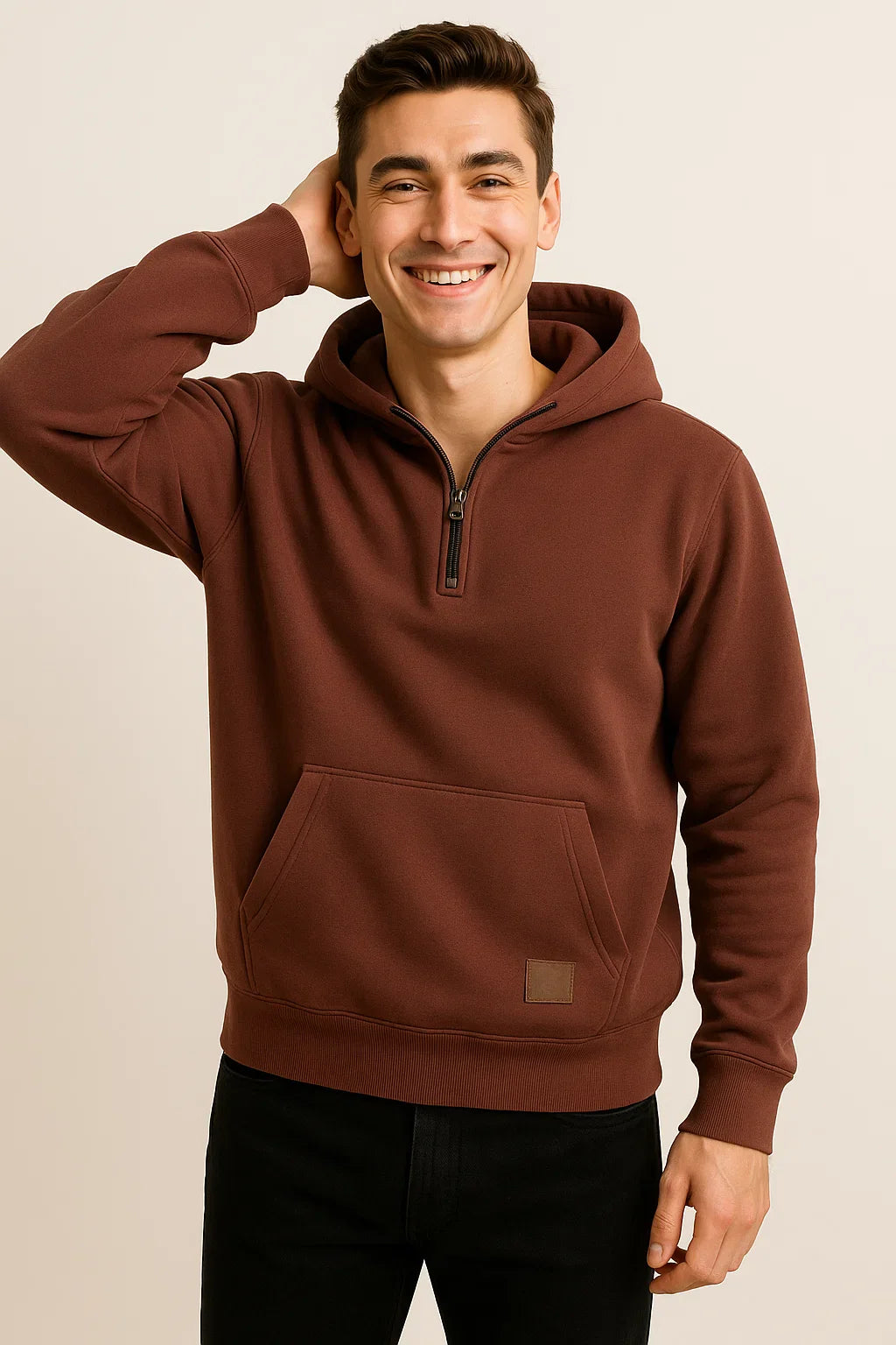 Vintage Style Hoodie for Men - Red