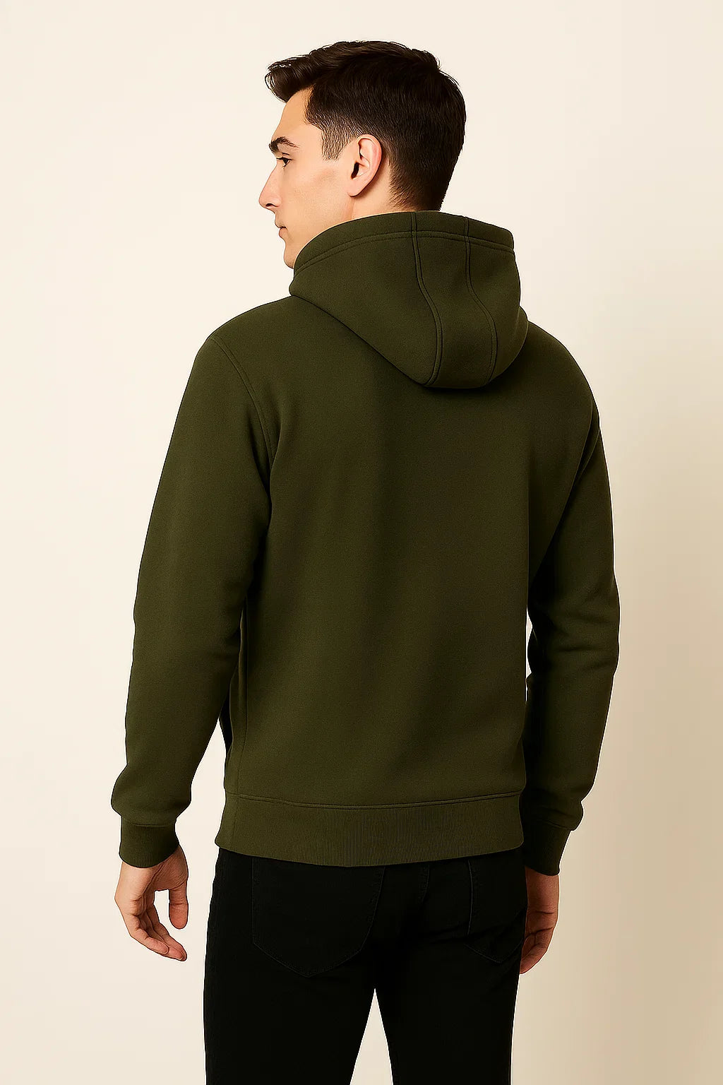 Vintage Style Hoodie for Men - Dark Green