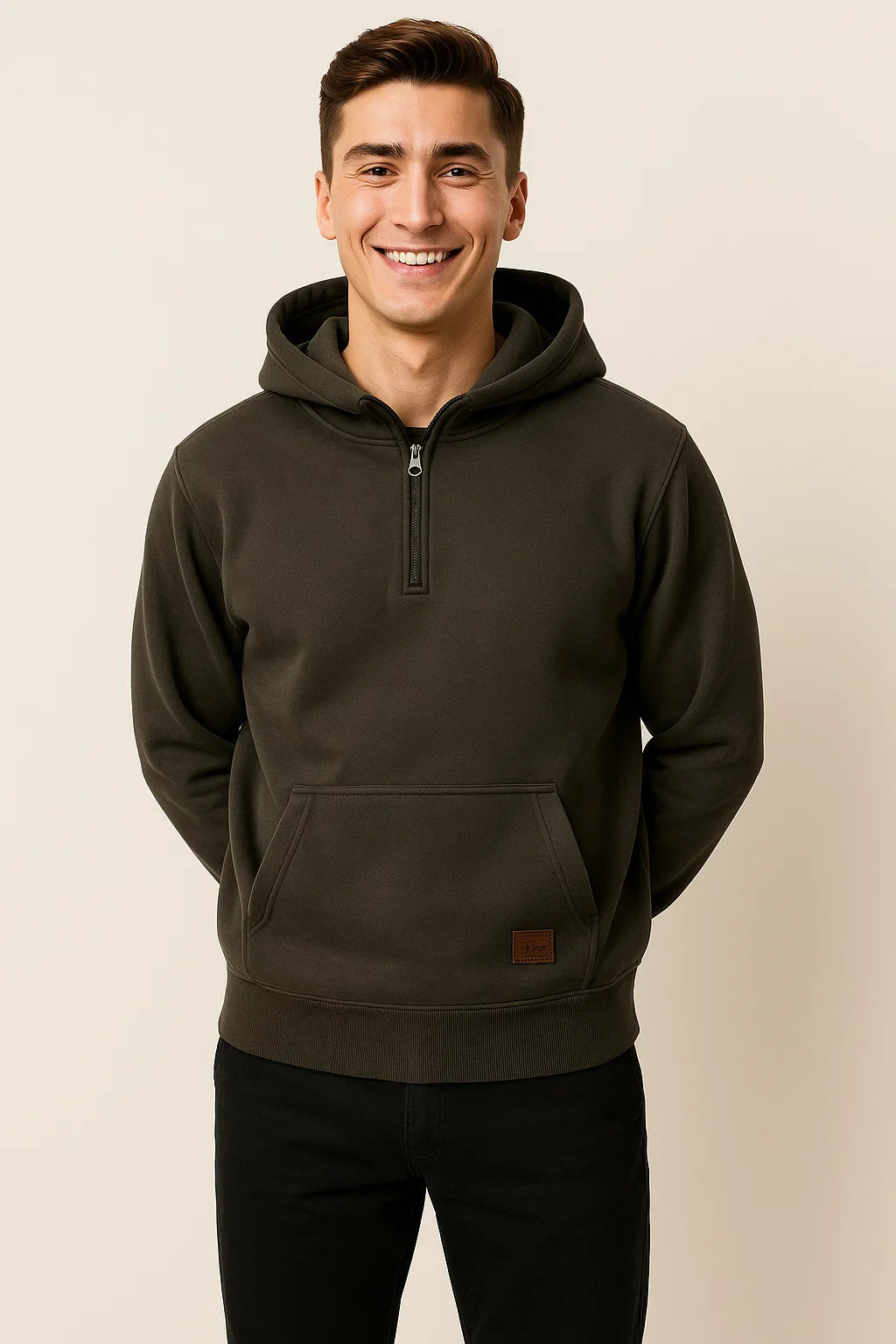 Vintage Style Hoodie for Men - Dark Gray