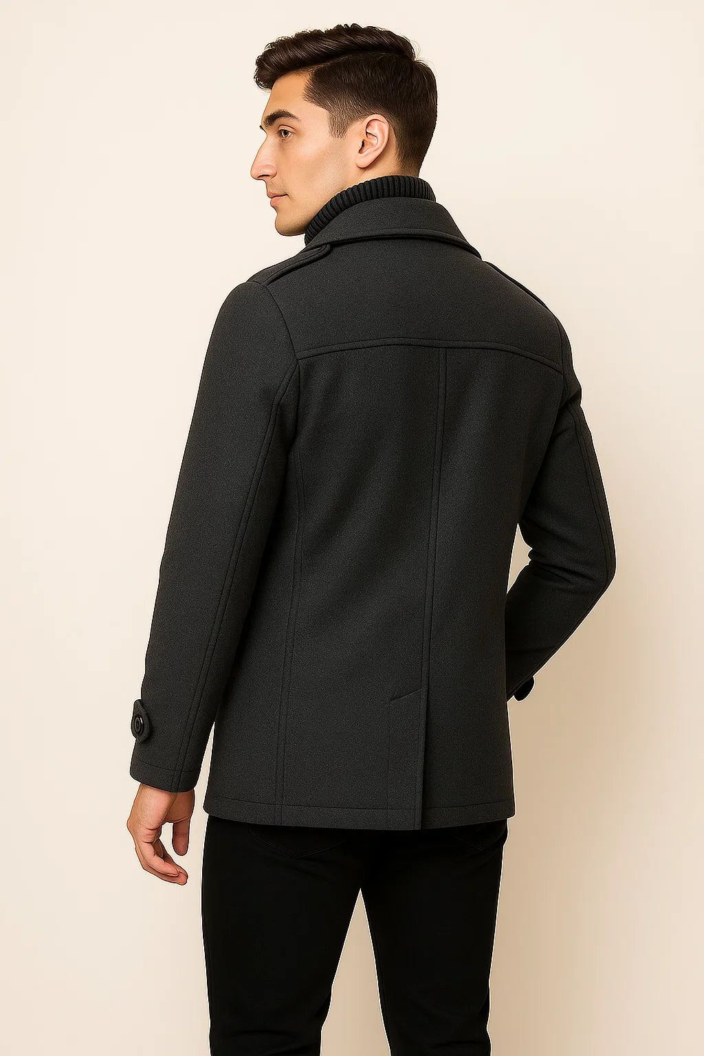 Men's Elegant Two-Pieces Jacket Set - Dark Gray