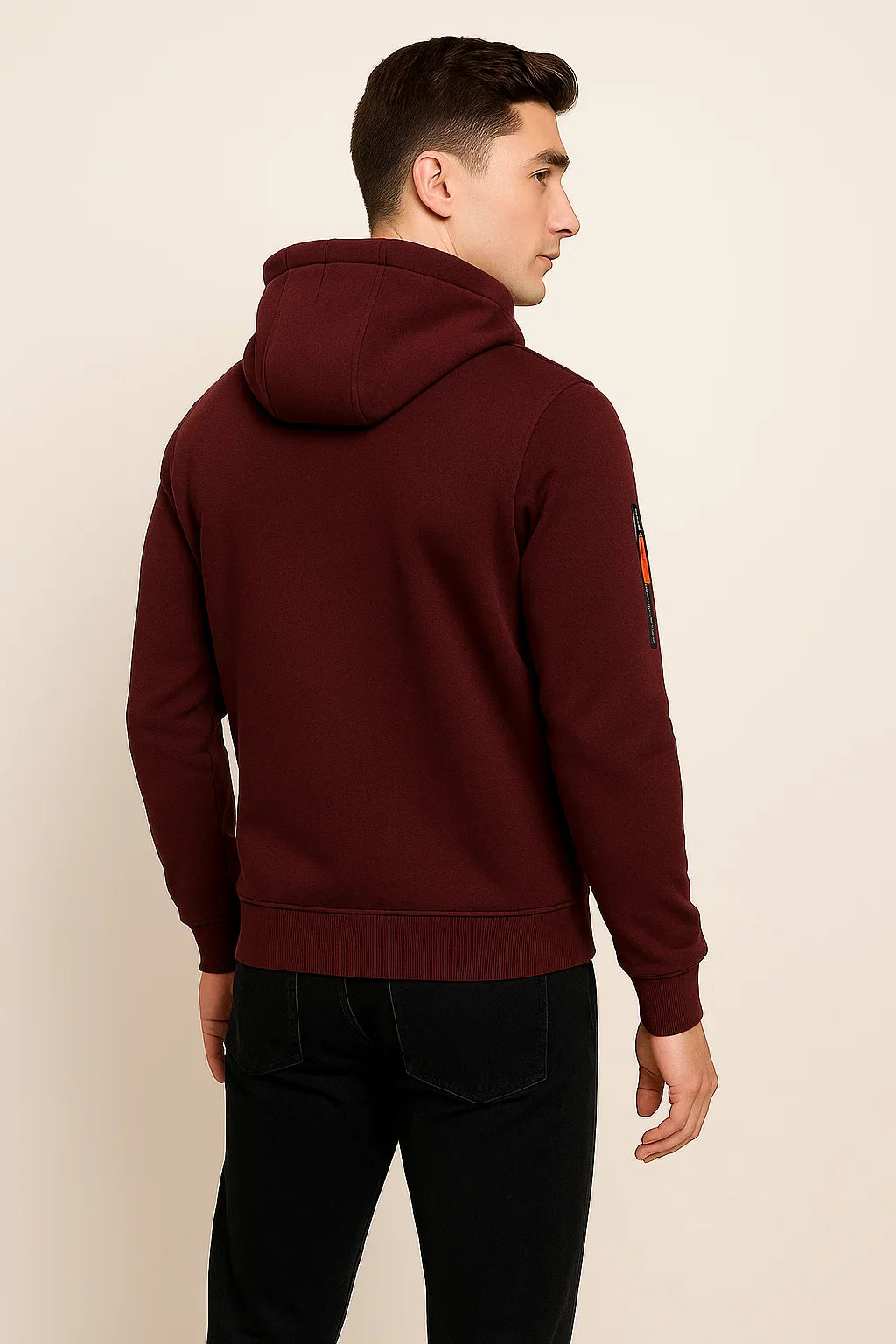 Men's Classic Hoodie with Zipper - Red