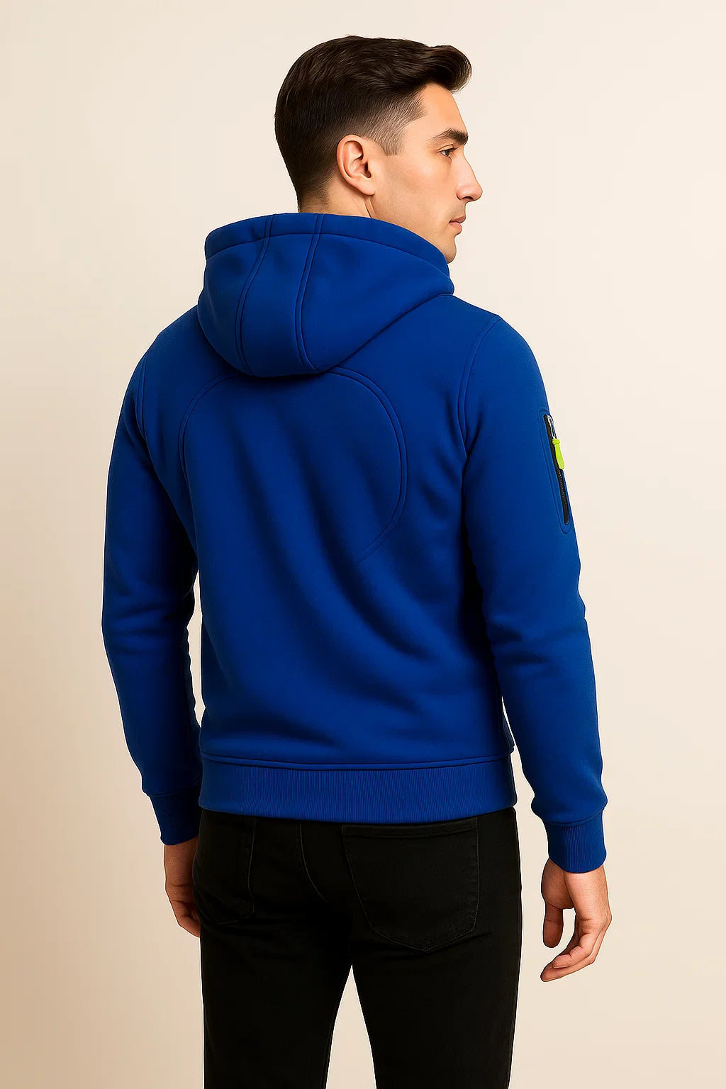 Men's Classic Hoodie with Zipper - Blue