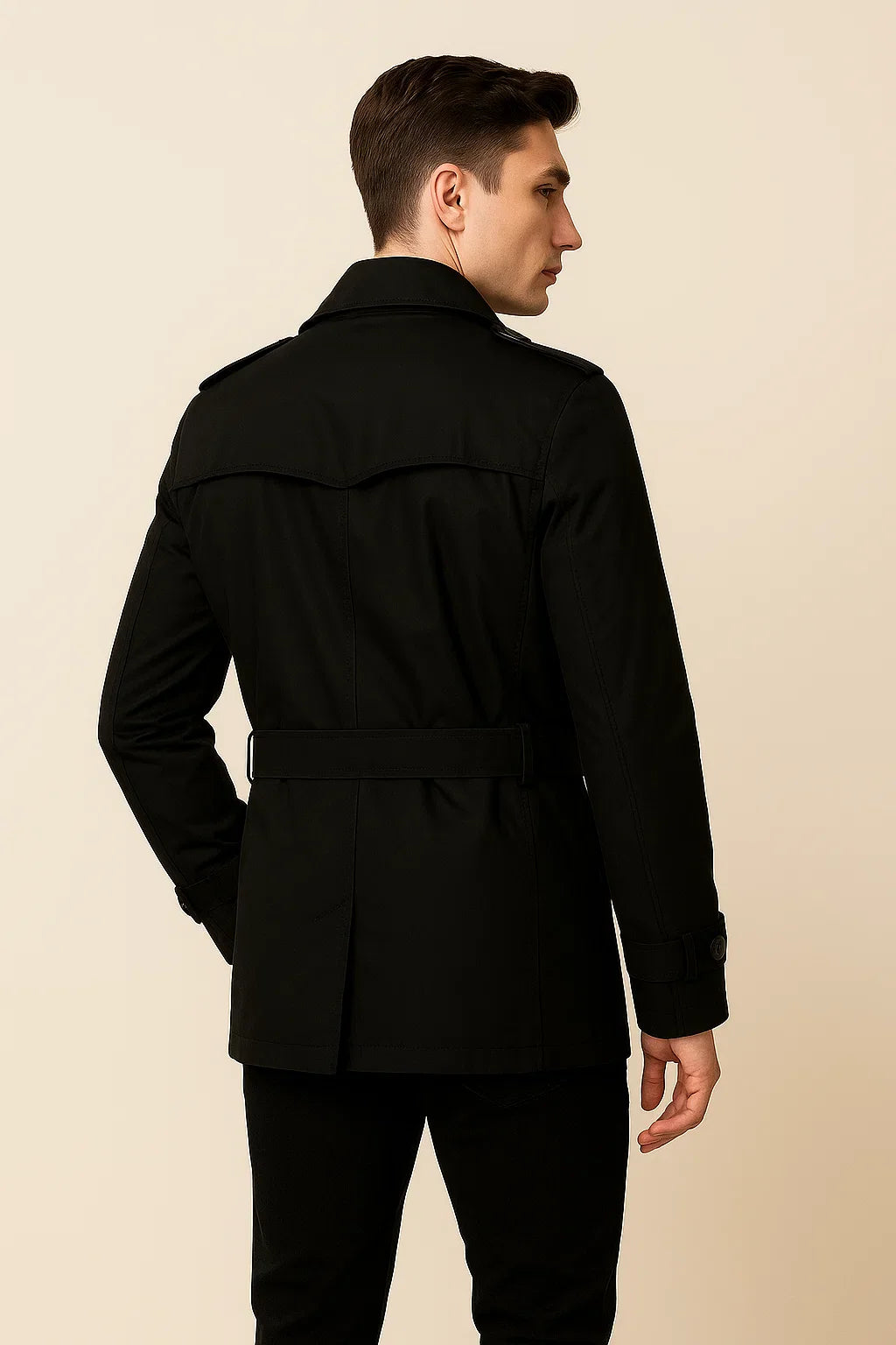 Men's Business Smart-Casual Winter Coat - Black