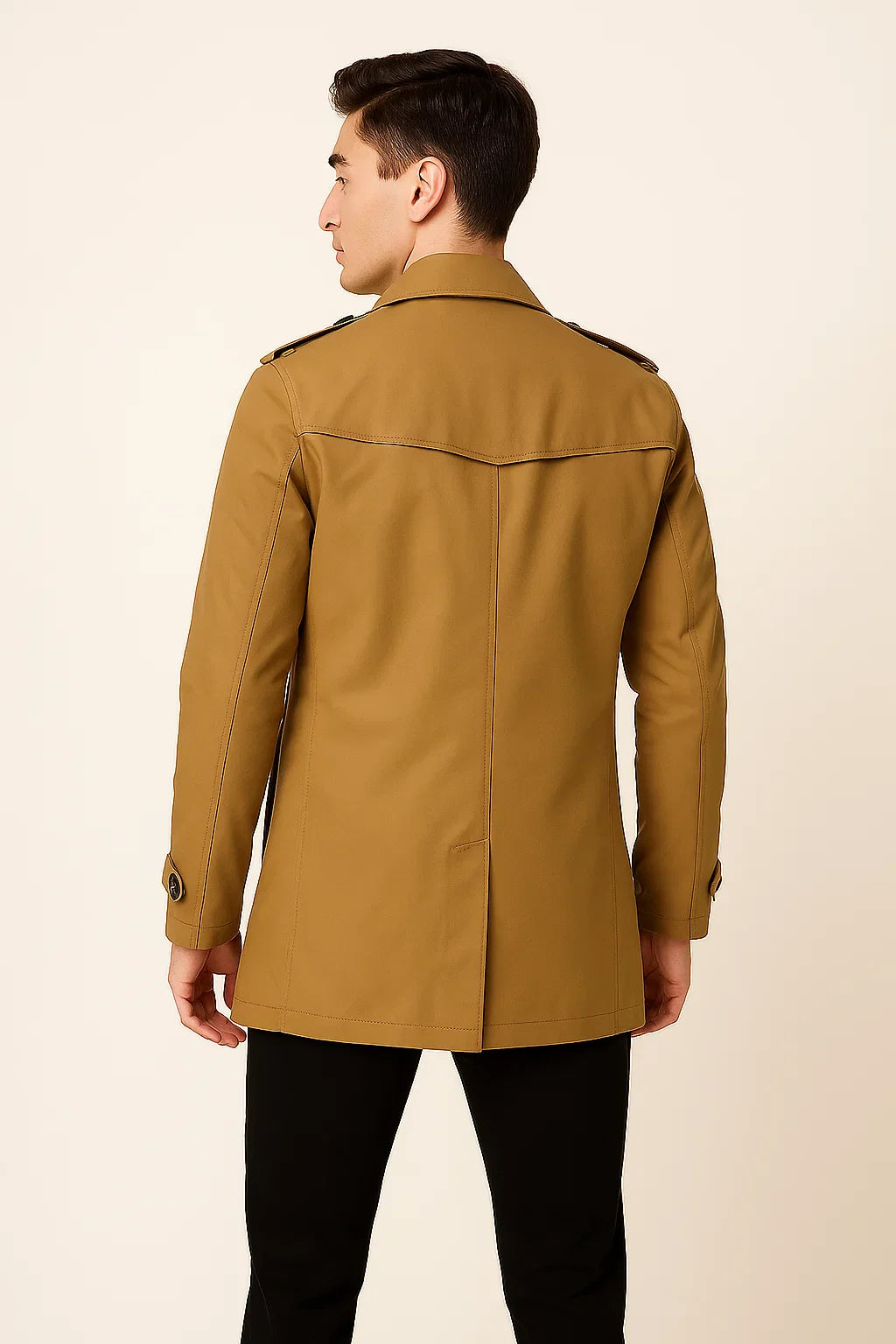 Men's Business Smart-Casual Winter Coat - Khaki
