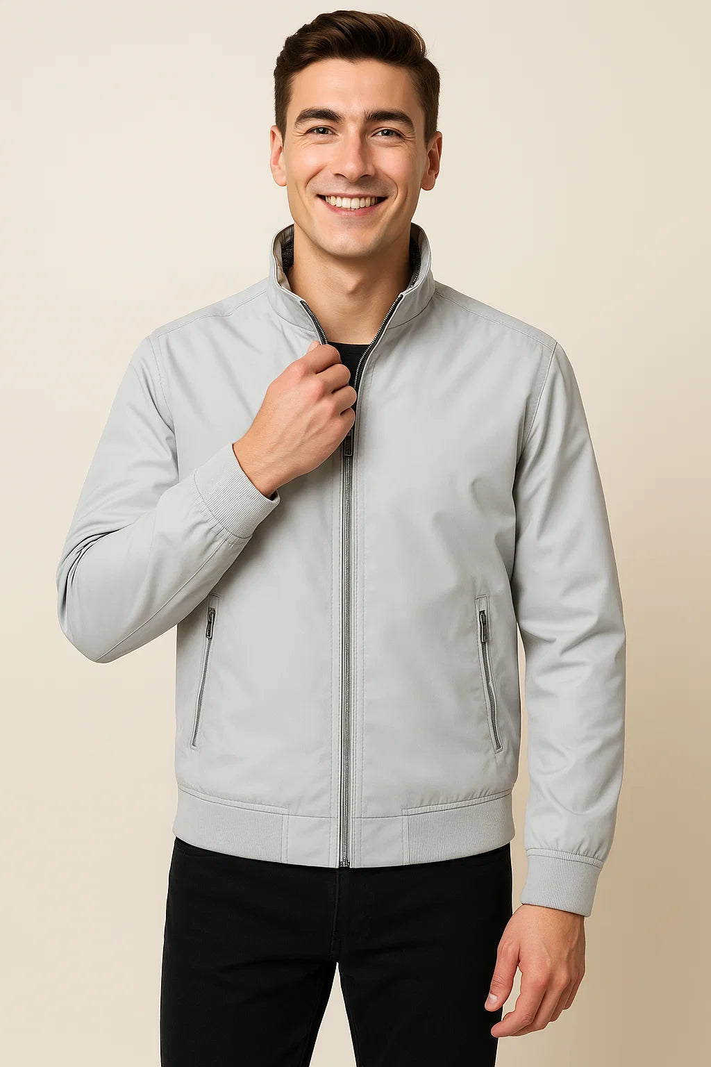 Men's Classic All-Season Jacket - Light Gray