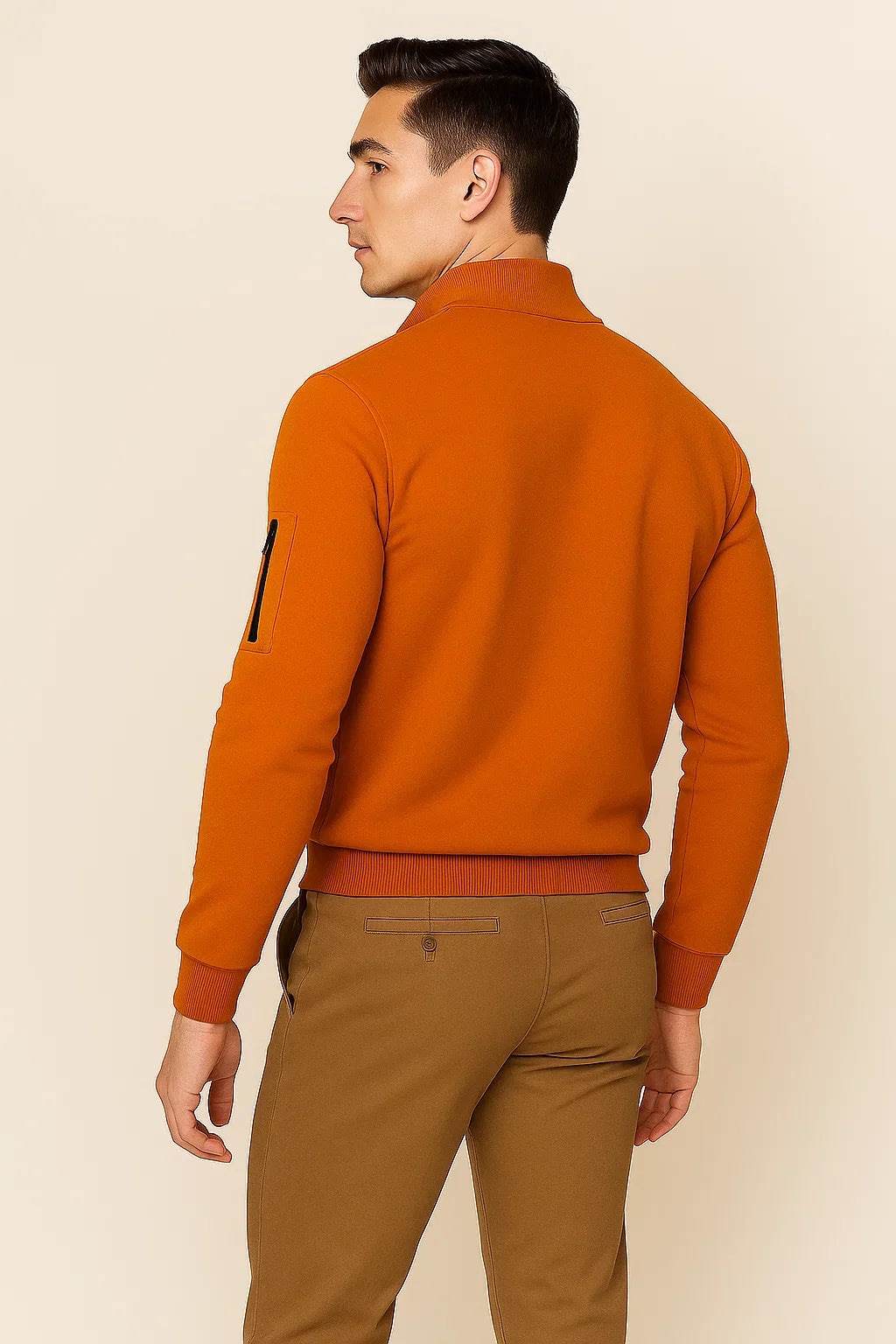 Men's Modern Style Trendy Sweater - Orange