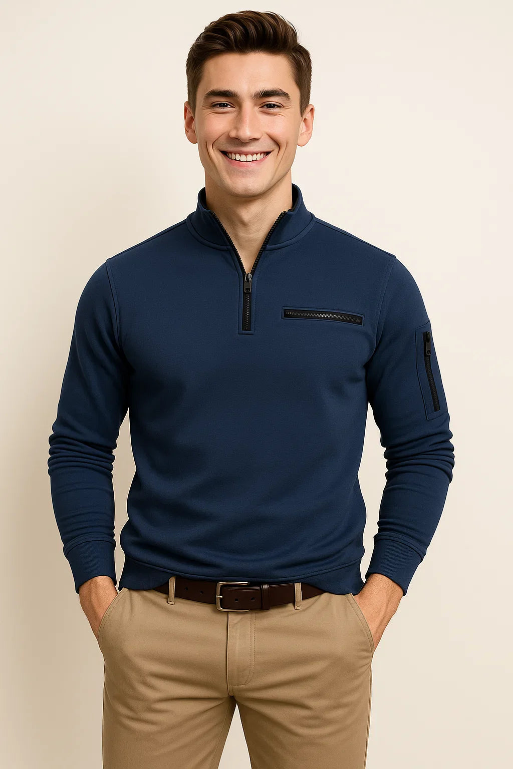 Men's Modern Style Trendy Sweater - Blue