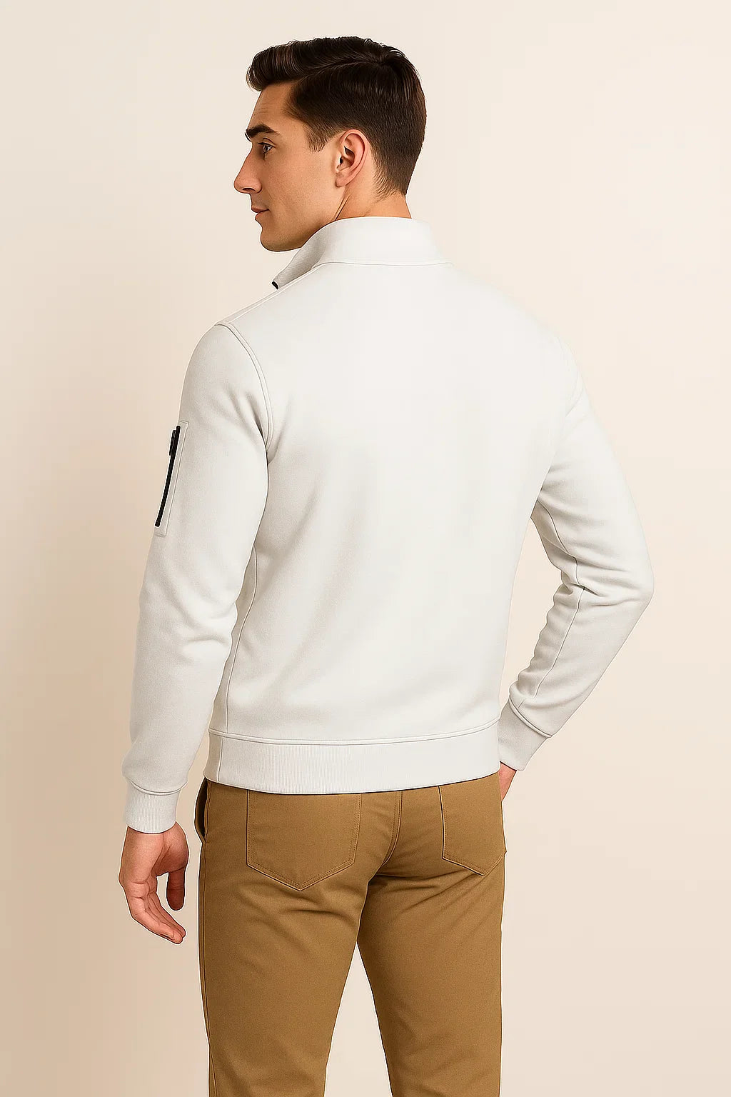 Men's Modern Style Trendy Sweater - White