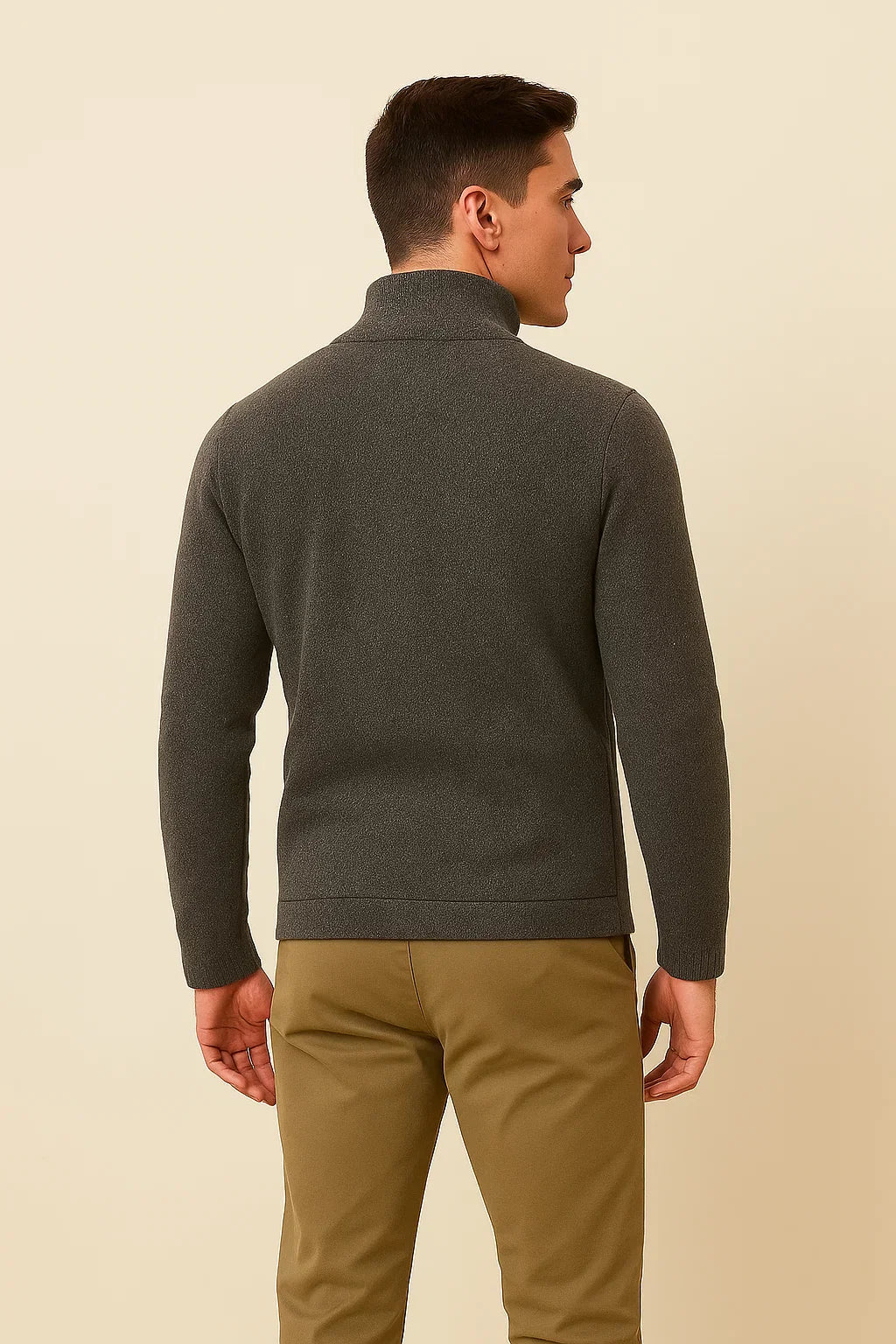Men's Retro Button-down Cardigan - Gray