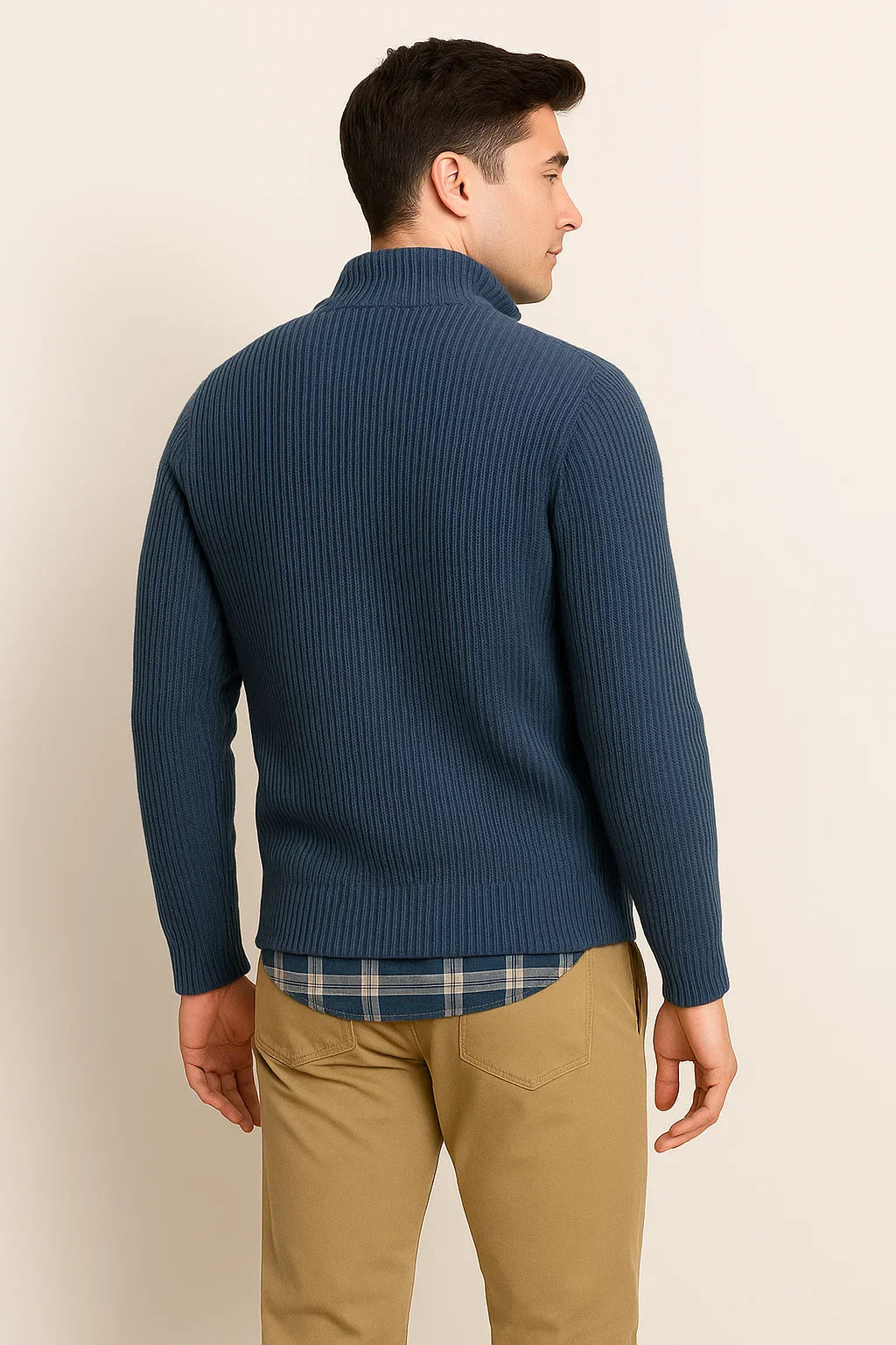 Men's Smart-Casual Business Sweater - Light Blue