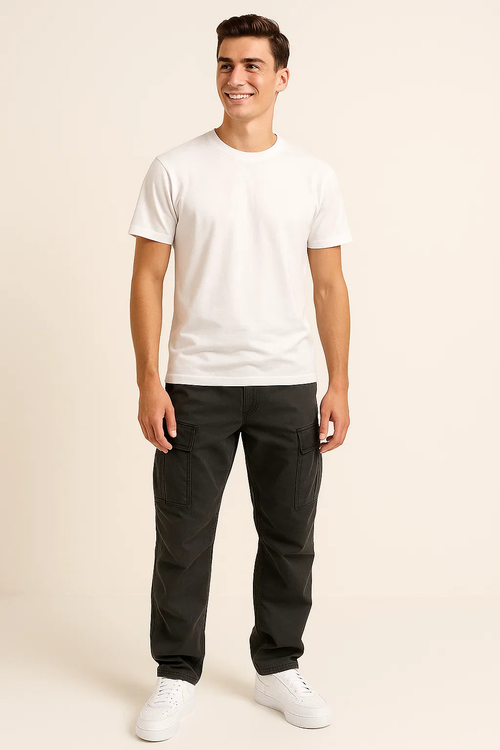 Men's Multifunctional Cargo Pants - Black