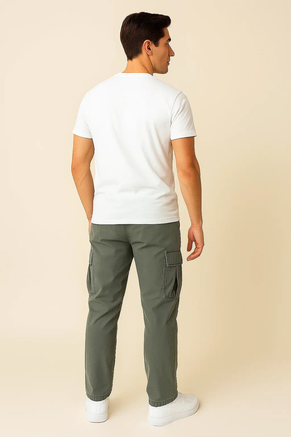 Men's Multifunctional Cargo Pants - Light Gray
