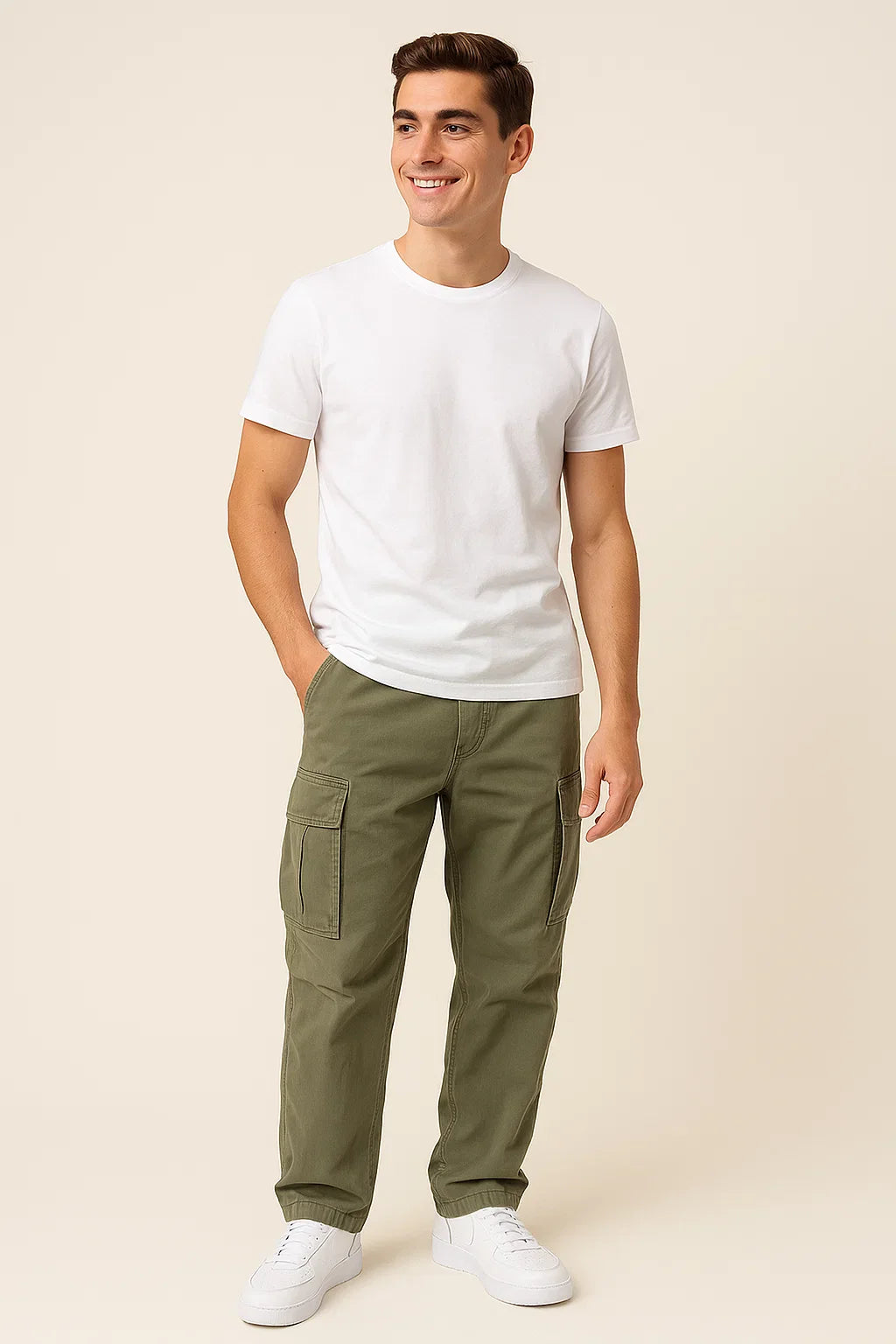 Men's Multifunctional Cargo Pants - Light Army Green