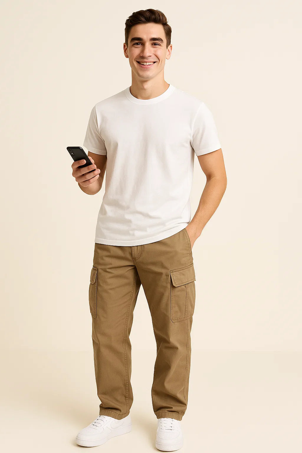 Men's Multifunctional Cargo Pants - Khaki