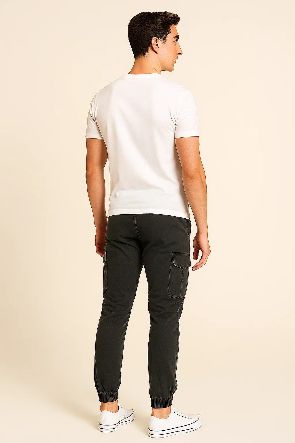 Men's Classic Slim-fit Rugged Cargo Pants - Dark Gray