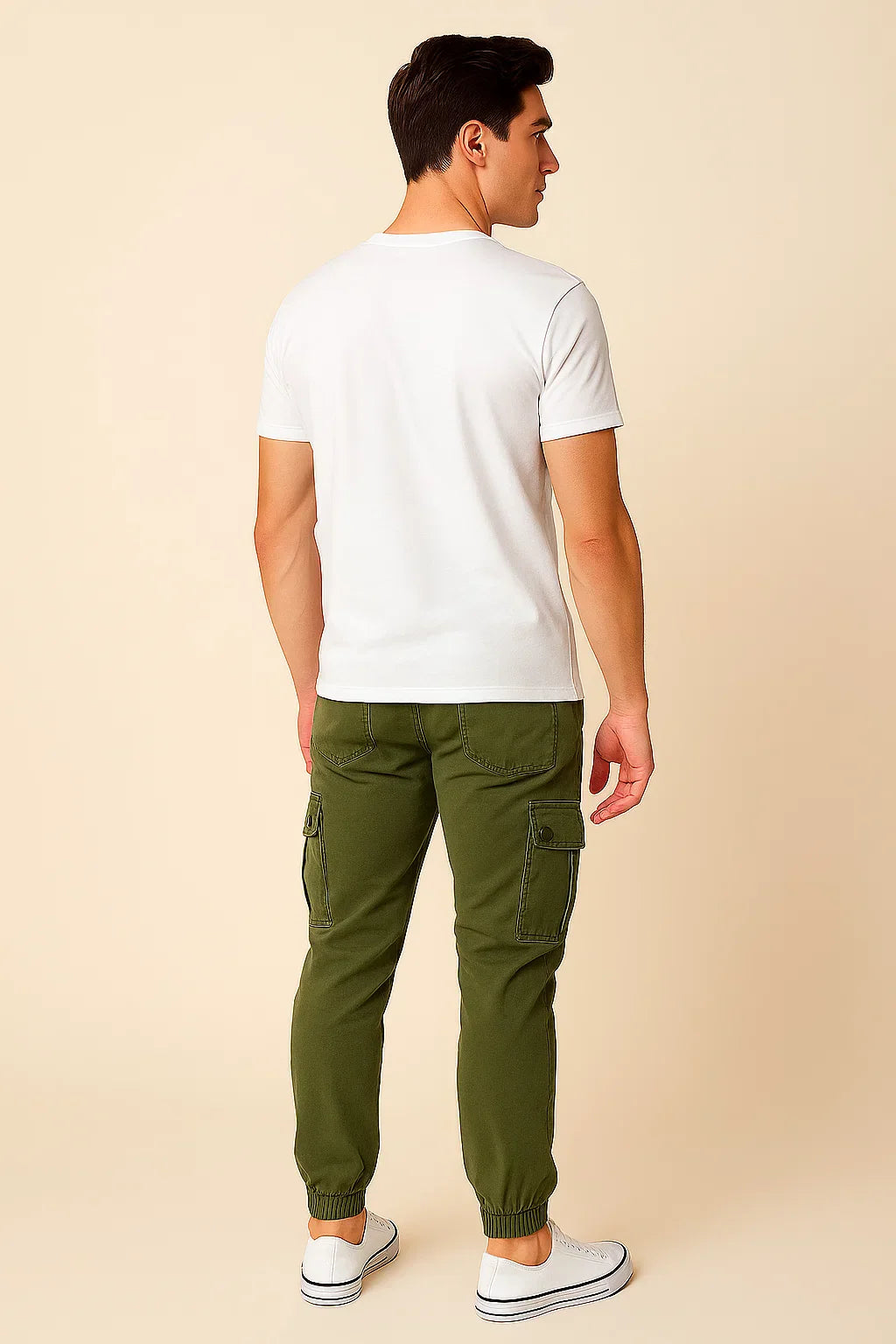 Men's Classic Slim-fit Rugged Cargo Pants - Army Green