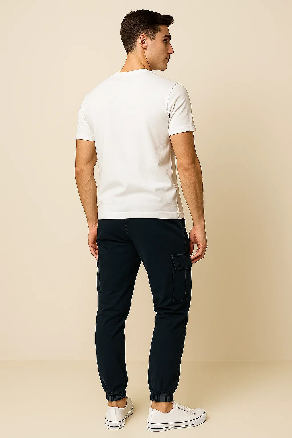 Men's Classic Slim-fit Rugged Cargo Pants - Dark Blue