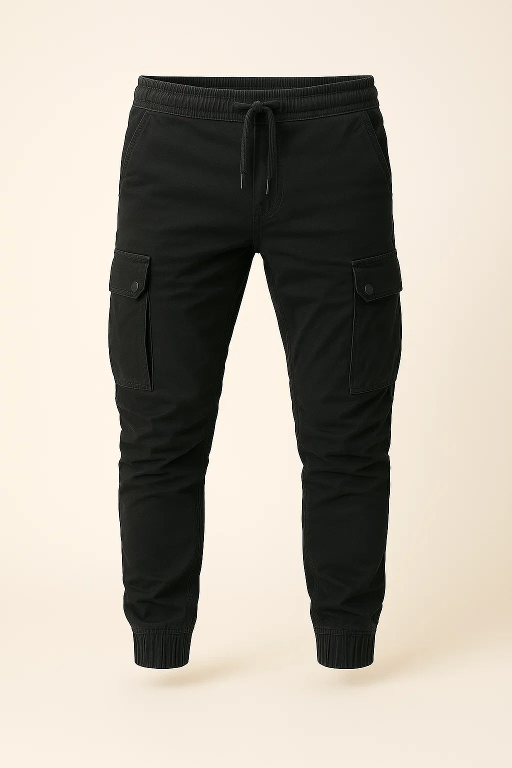 Men's Classic Slim-fit Rugged Cargo Pants - Black