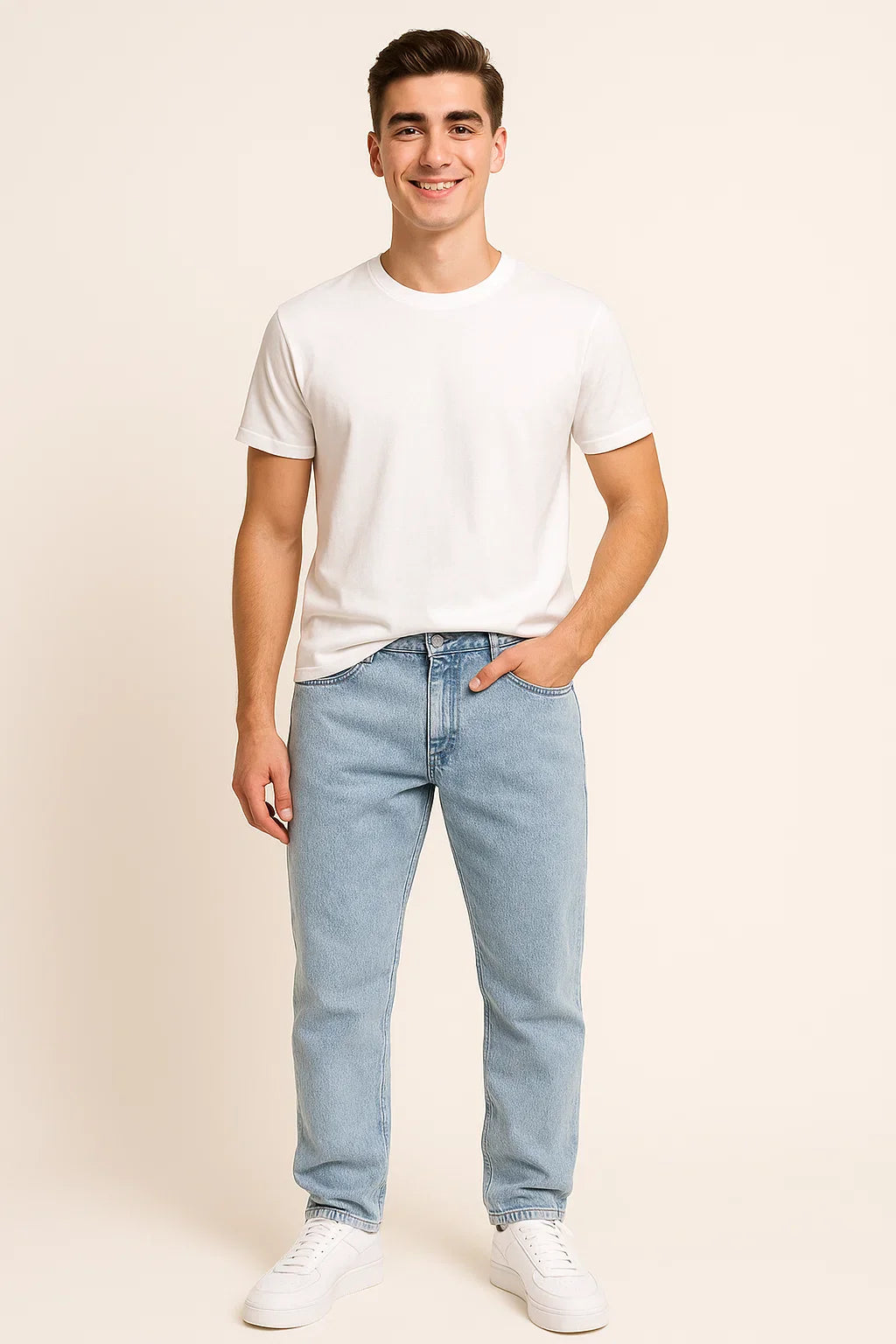 Men's Trendy Vintage Straight Leg Washed Denim Jeans
