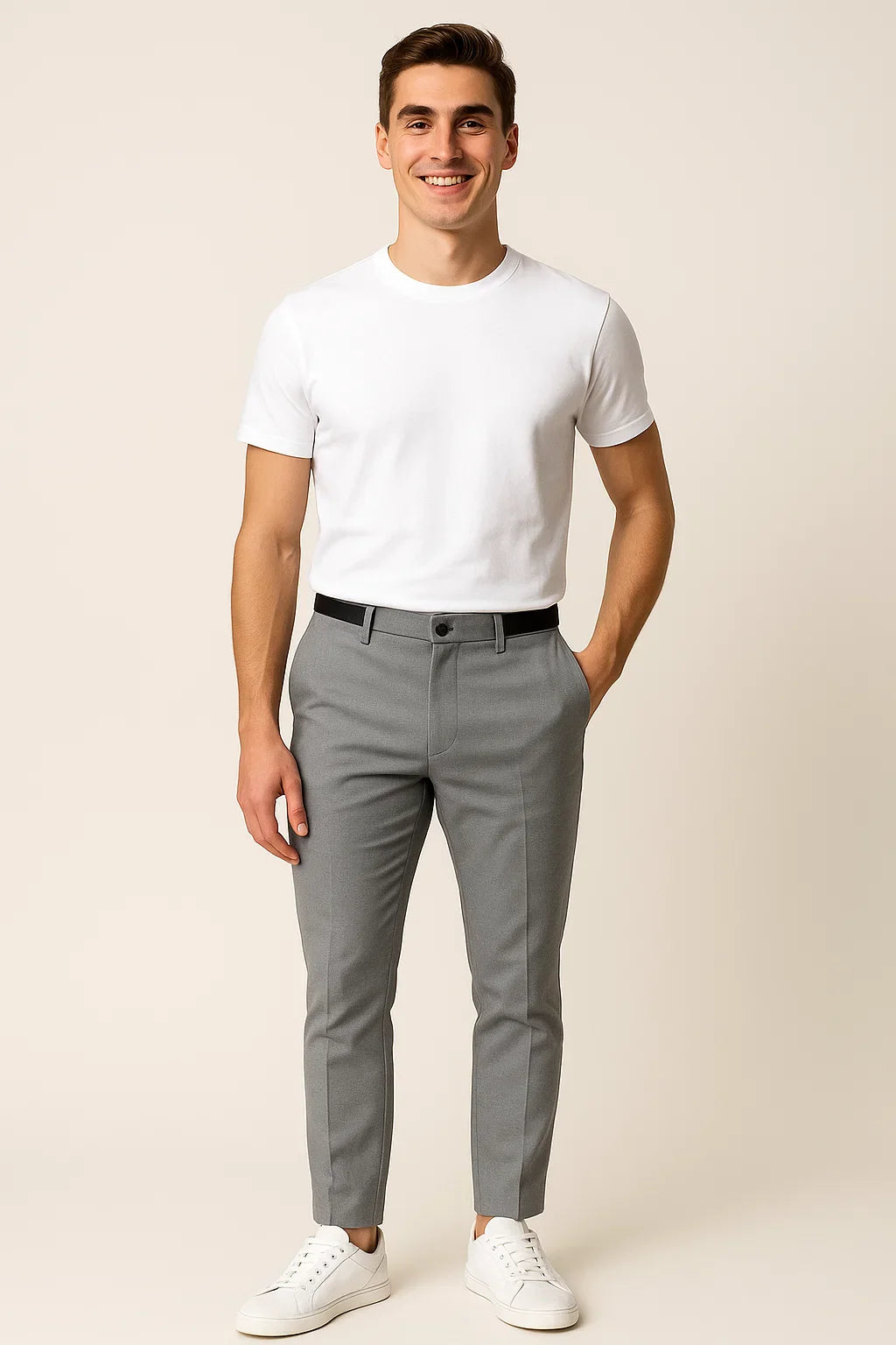 Men's Smart-Casual Tapered Chino Pants