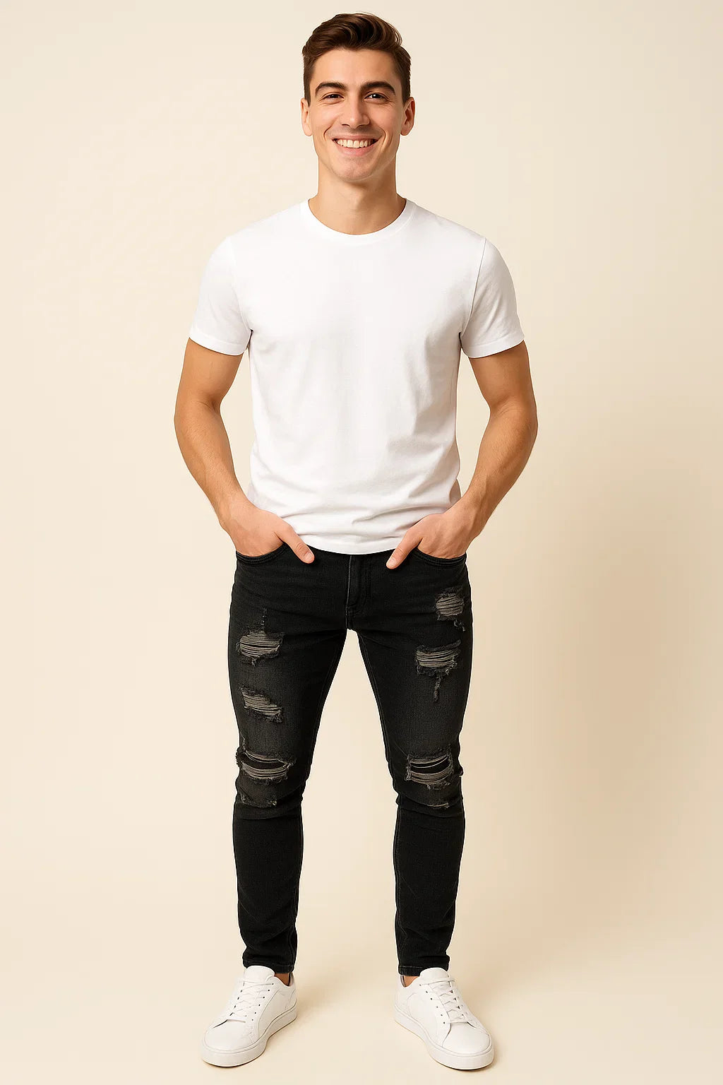Men's Trendy Denim Ripped Jeans