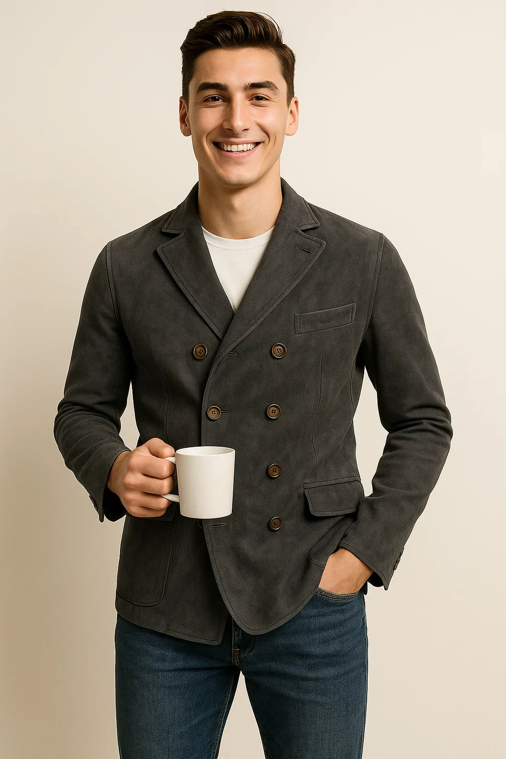 Men's Vintage Style Double Breasted Jacket