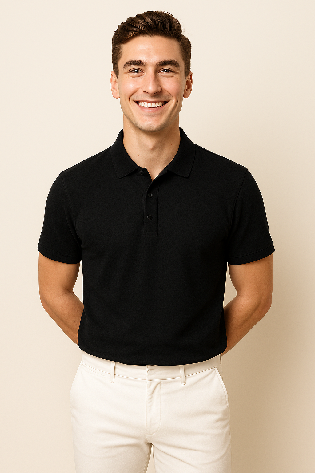 Elegant Casual Men’s Polo - Black