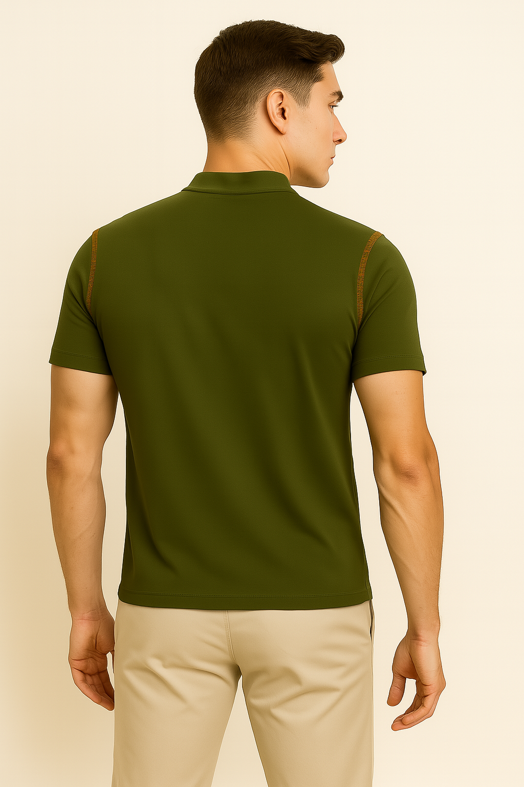 Elegant Smart-Casual Men's Polo – Dark Green
