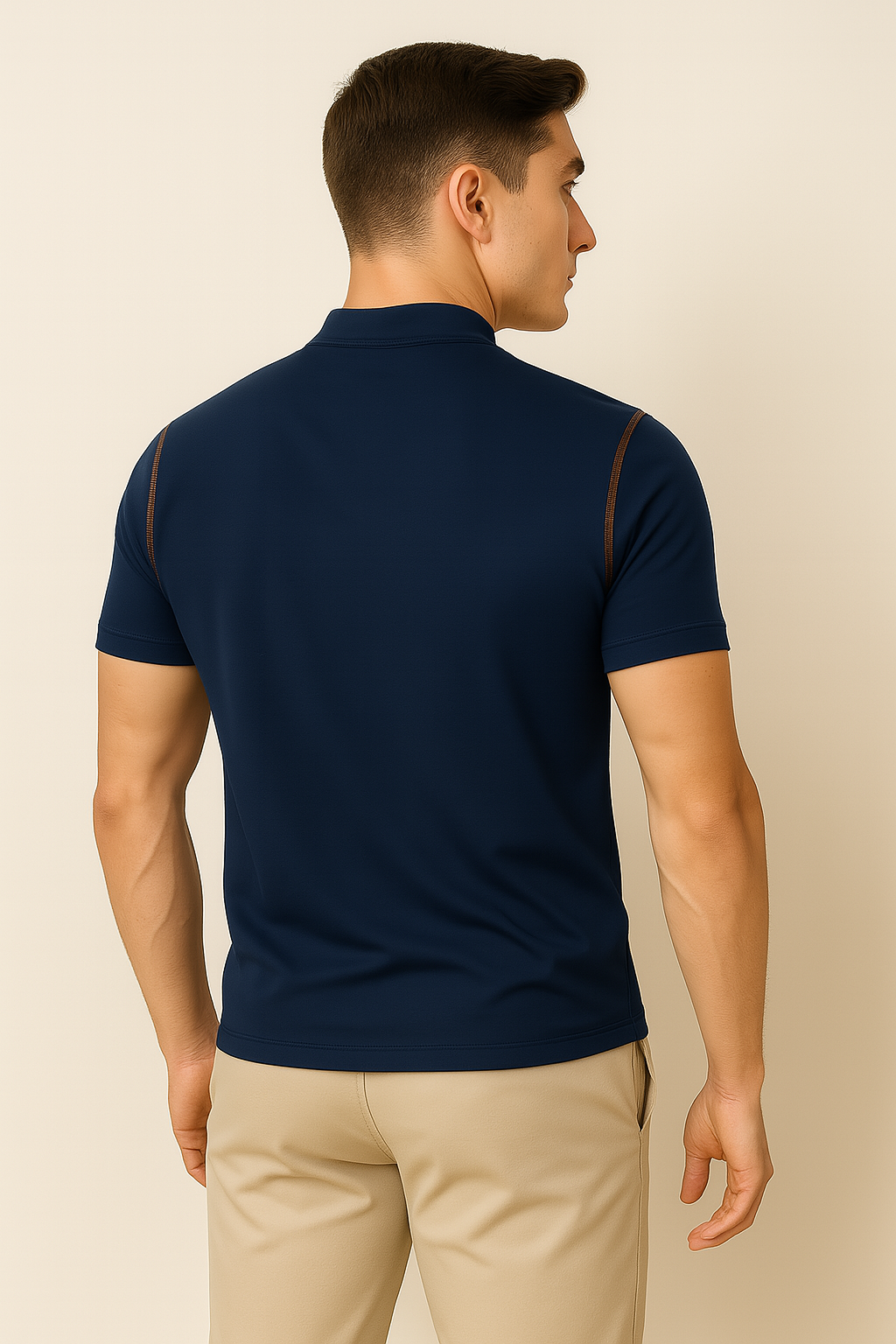 Elegant Smart-Casual Men's Polo – Dark Blue